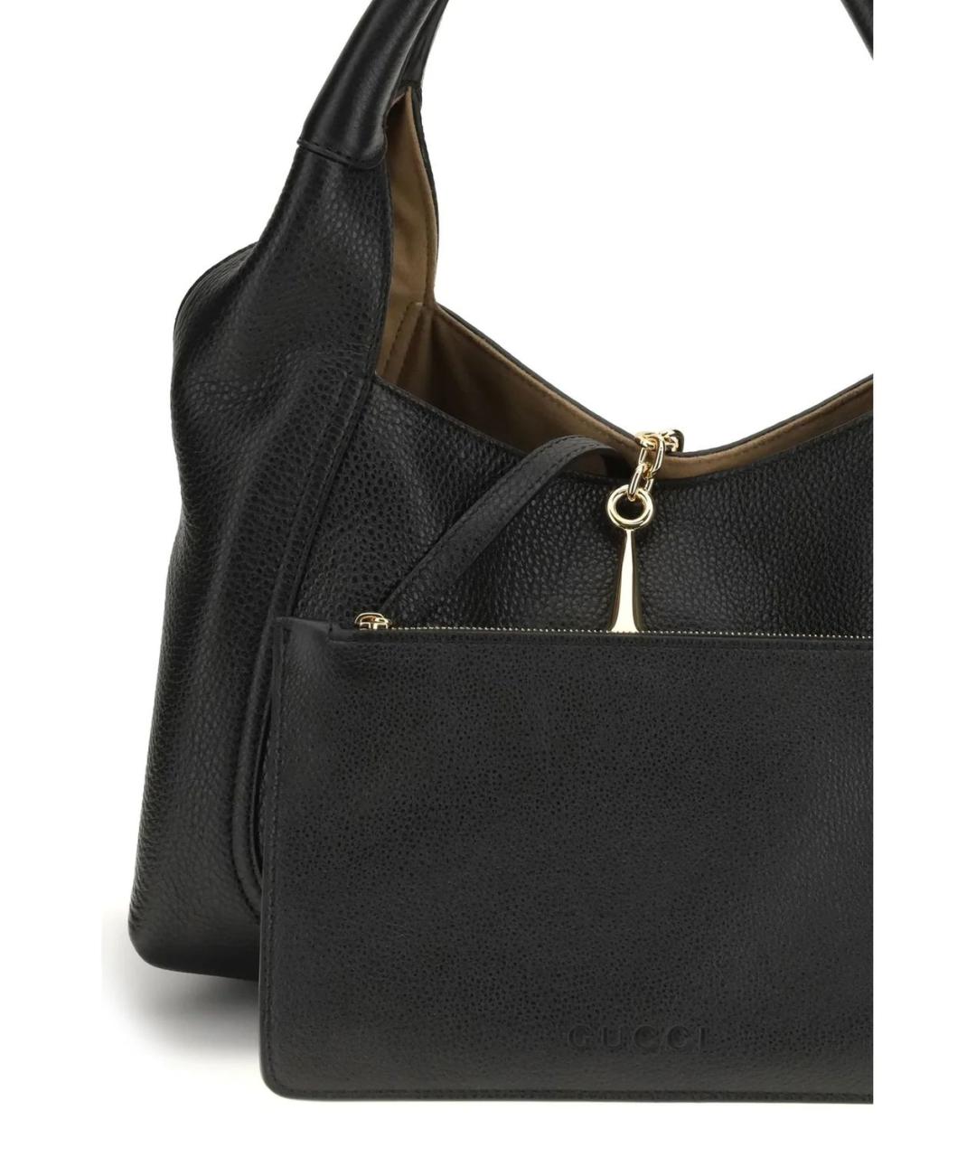 GUCCI Черная кожаная сумка через плечо, фото 4