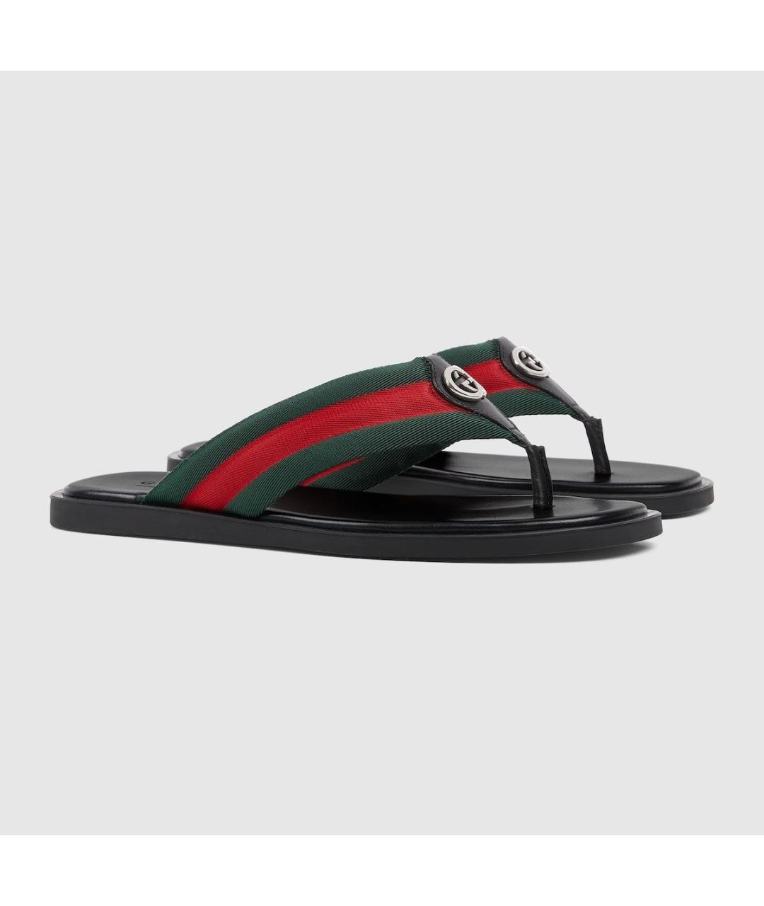 GUCCI Черные сандалии, фото 2