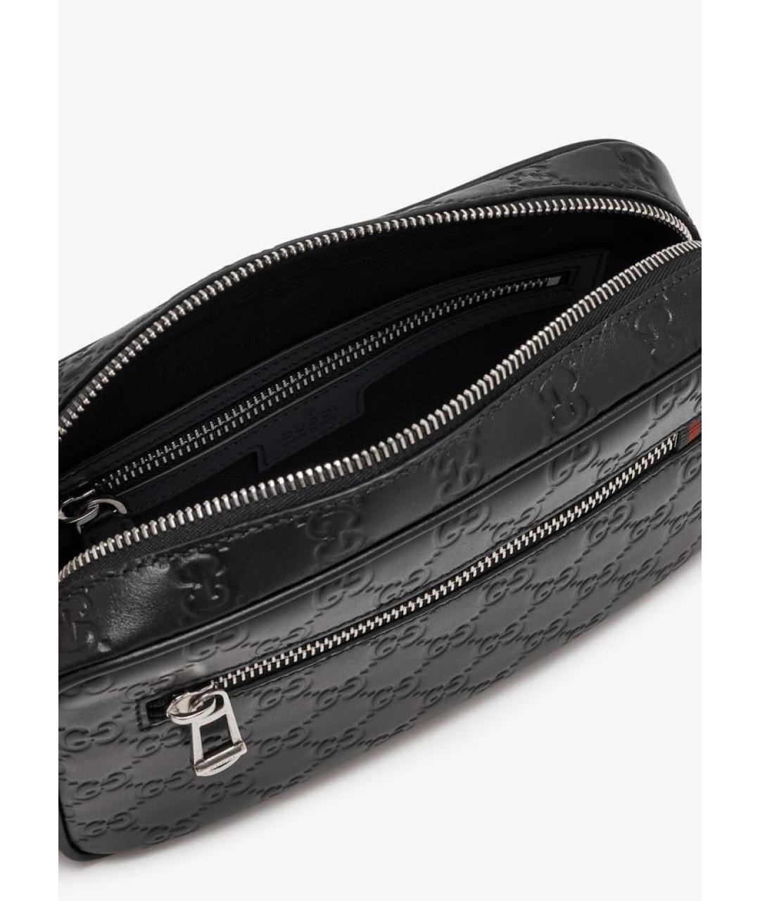 GUCCI Черная кожаная сумка на плечо, фото 4