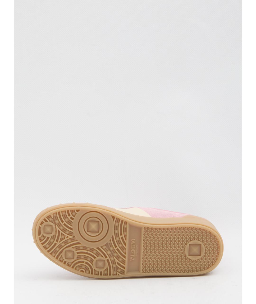 VALENTINO Розовые кожаные кроссовки, фото 4