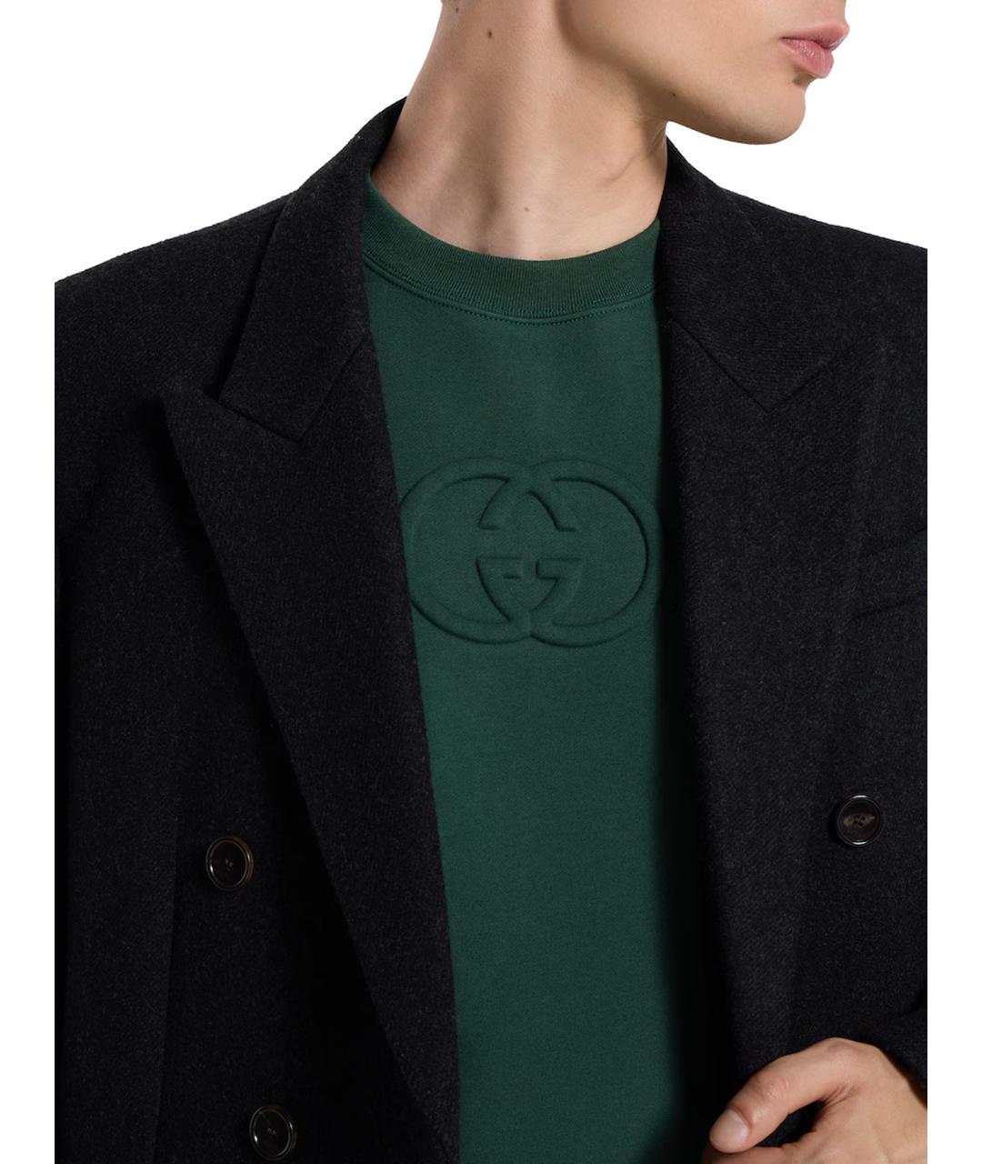 GUCCI Зеленый хлопковый джемпер / свитер, фото 5