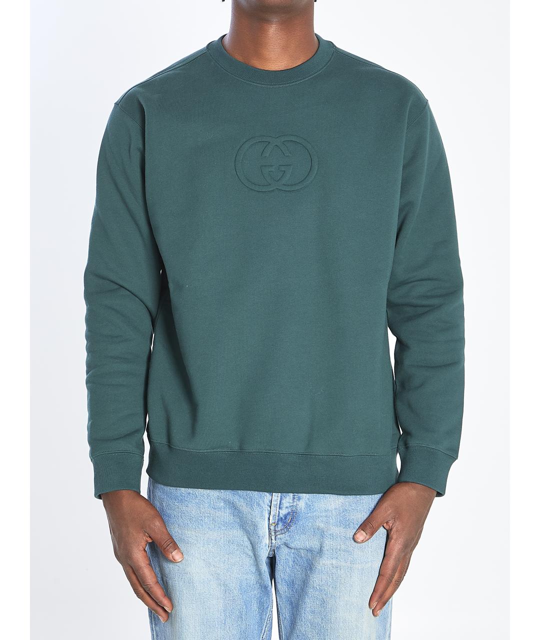 GUCCI Зеленый хлопковый джемпер / свитер, фото 6