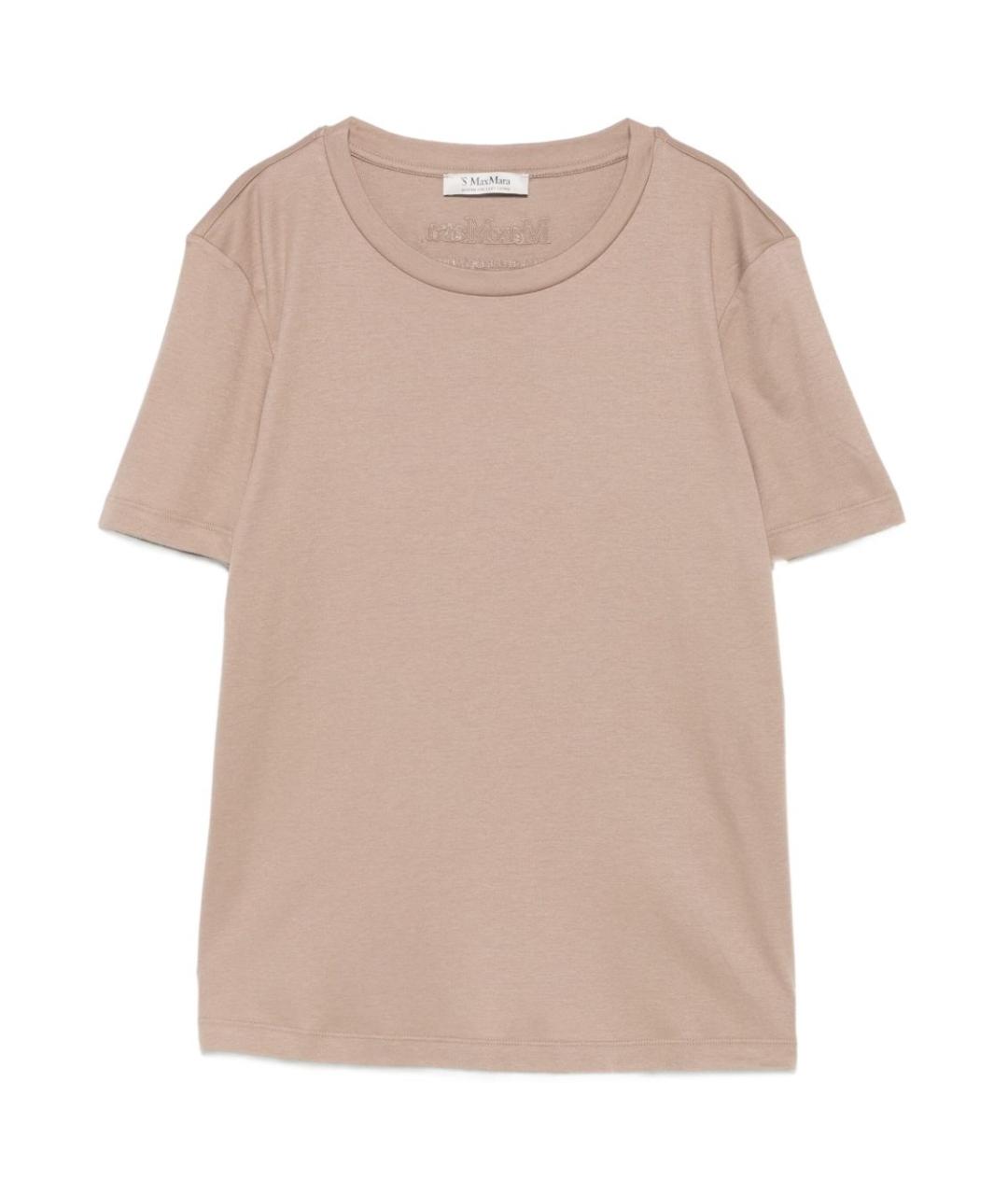 'S MAX MARA Бежевая хлопковая футболка, фото 1
