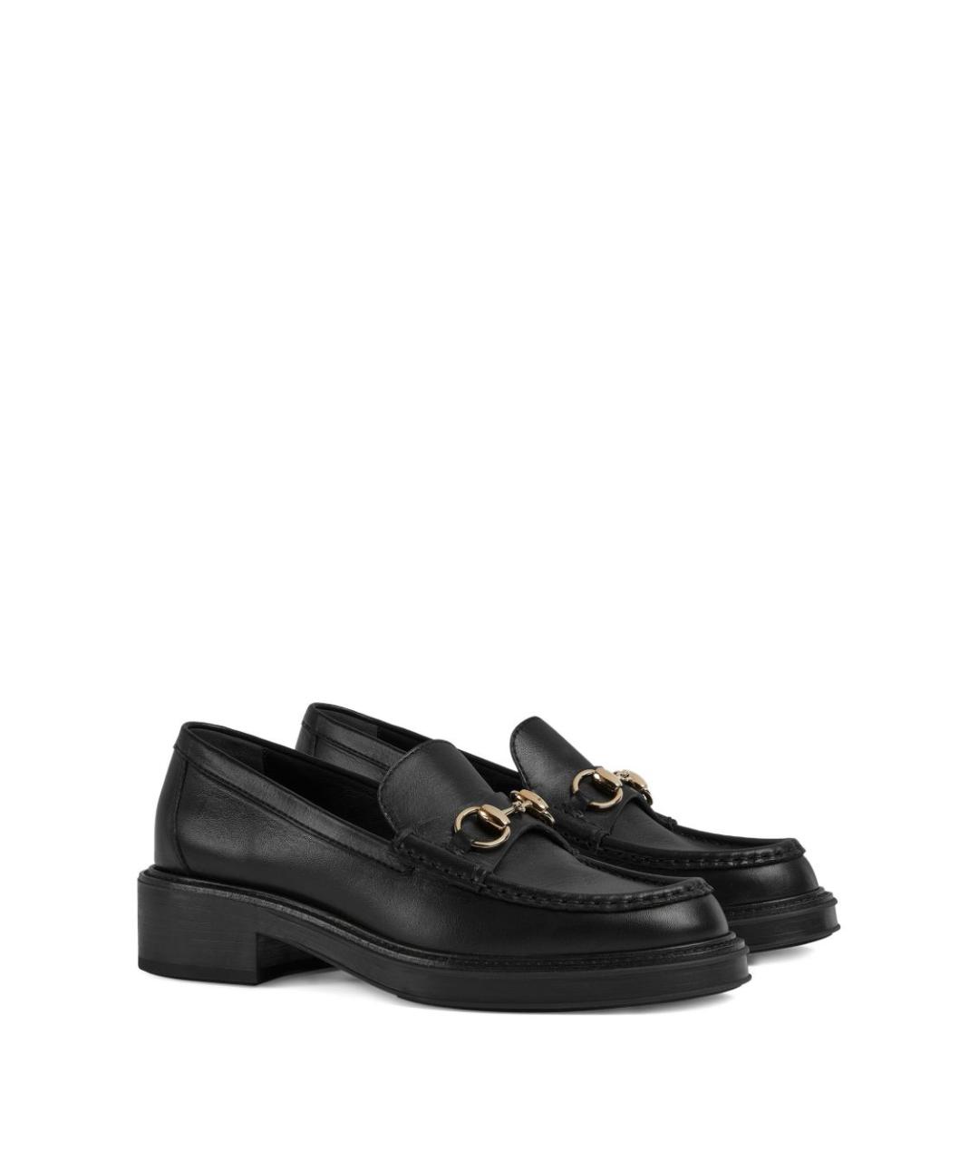 GUCCI Черные кожаные лоферы, фото 4