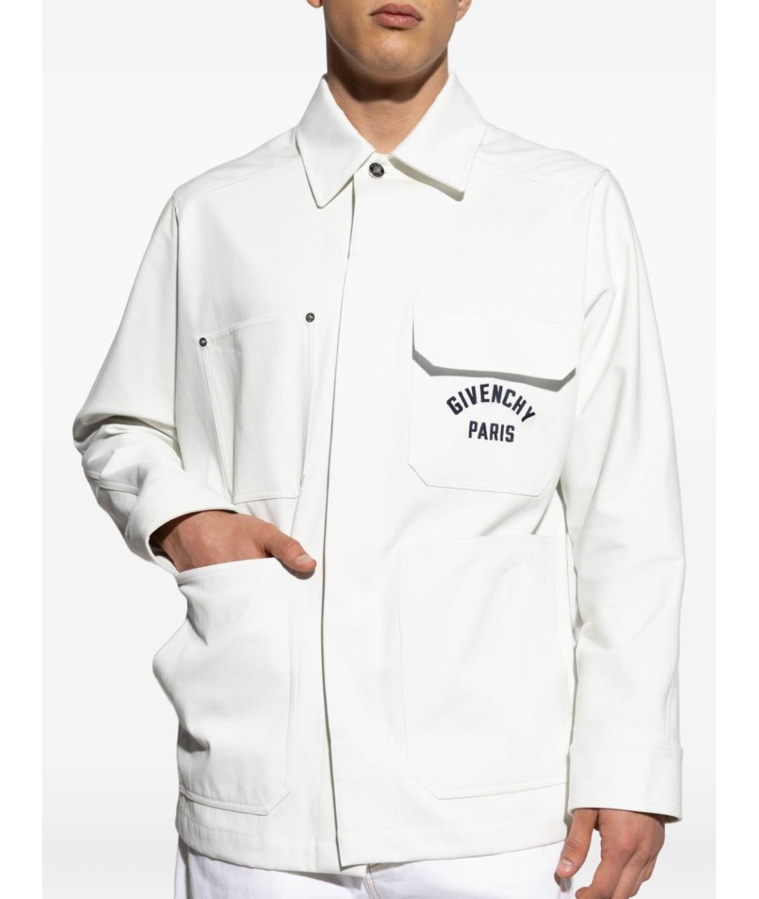 GIVENCHY Белая хлопковая кэжуал рубашка, фото 4