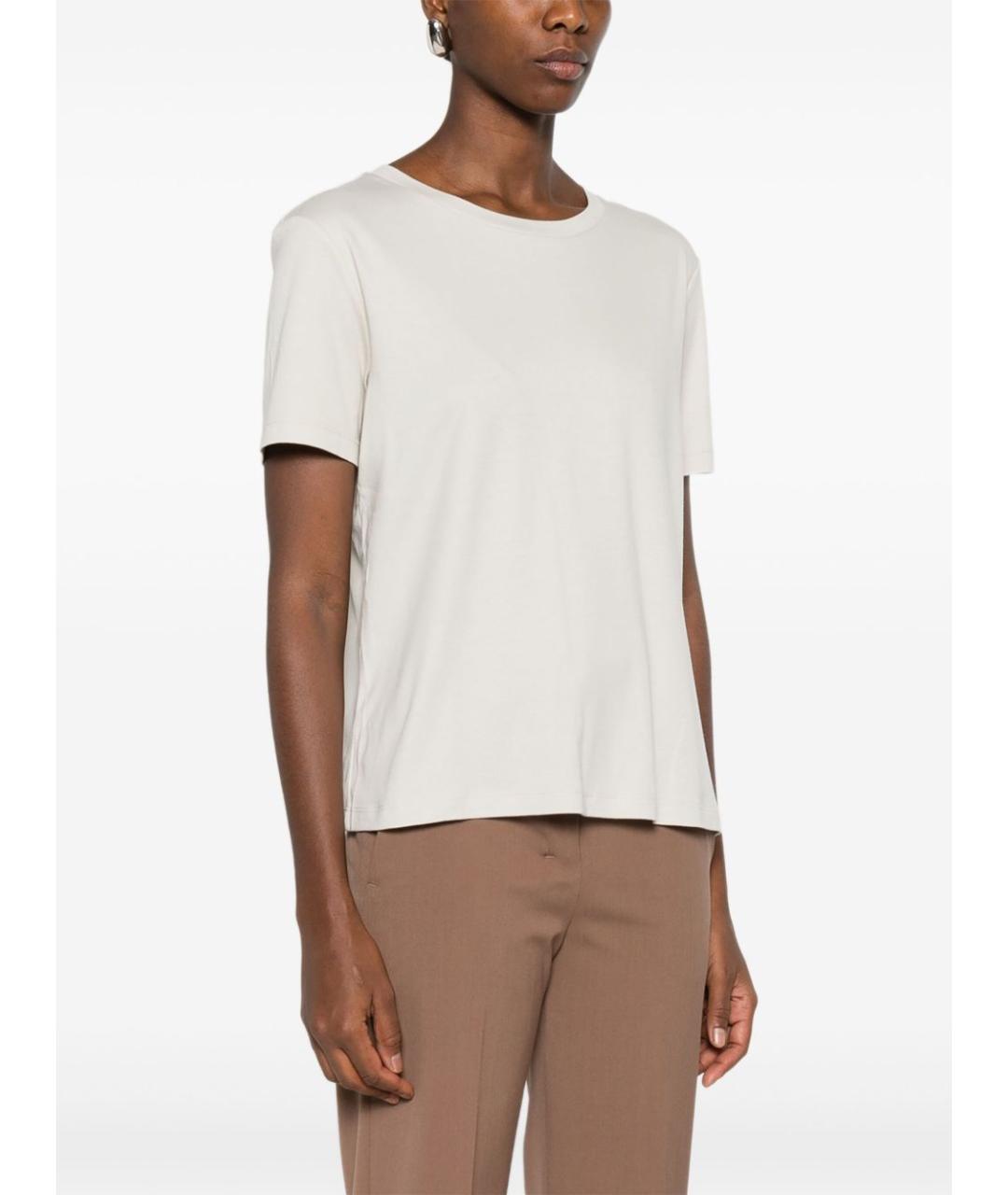 'S MAX MARA Белая хлопковая футболка, фото 5