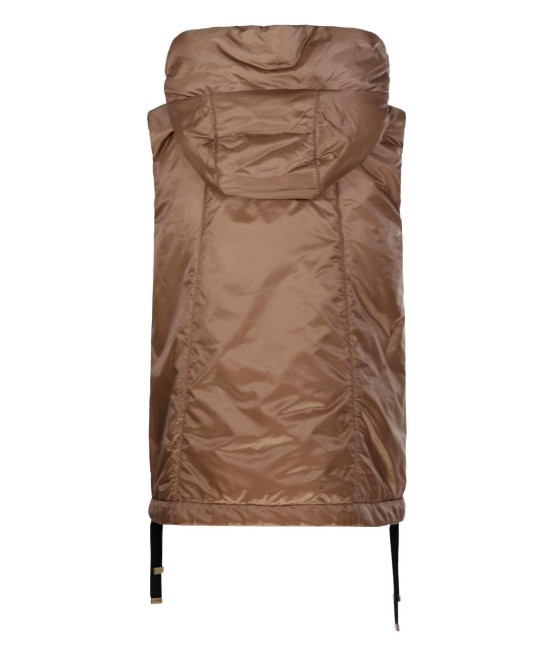 MAX MARA Коричневый полиэстеровый жилет, фото 4