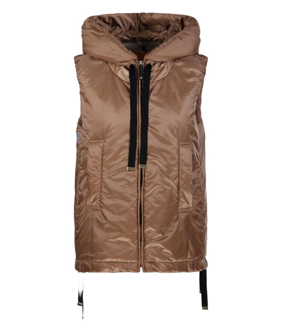 MAX MARA Коричневый полиэстеровый жилет, фото 1