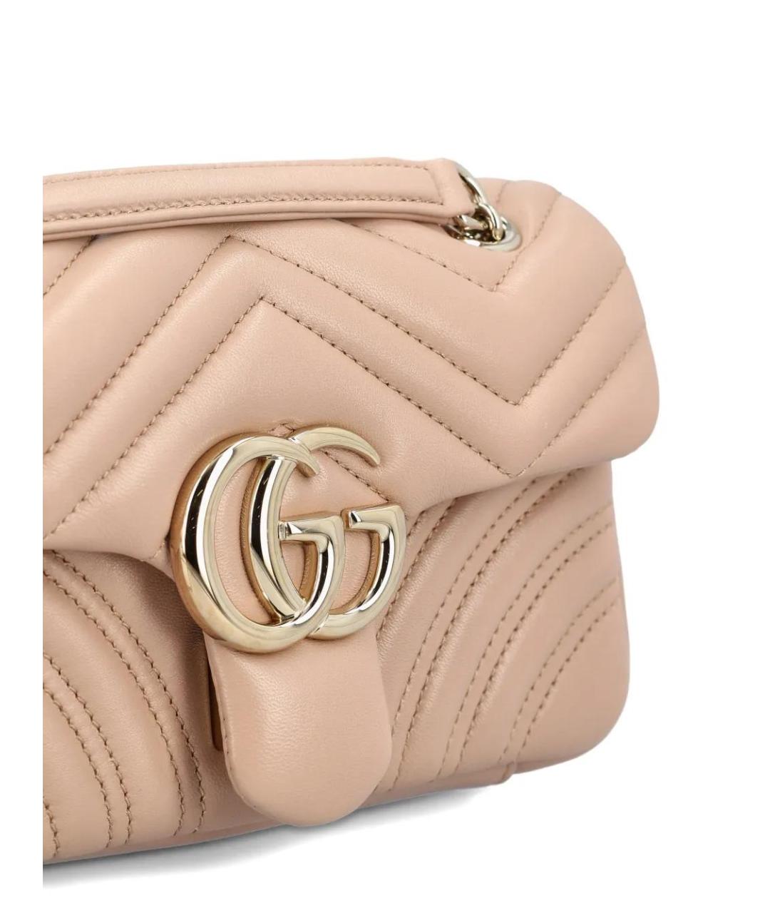 GUCCI Розовая кожаная сумка через плечо, фото 4