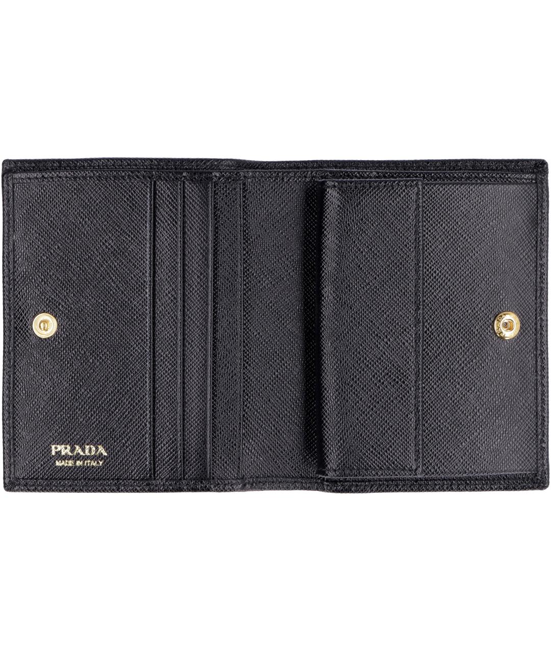 PRADA Черный кожаный кошелек, фото 4