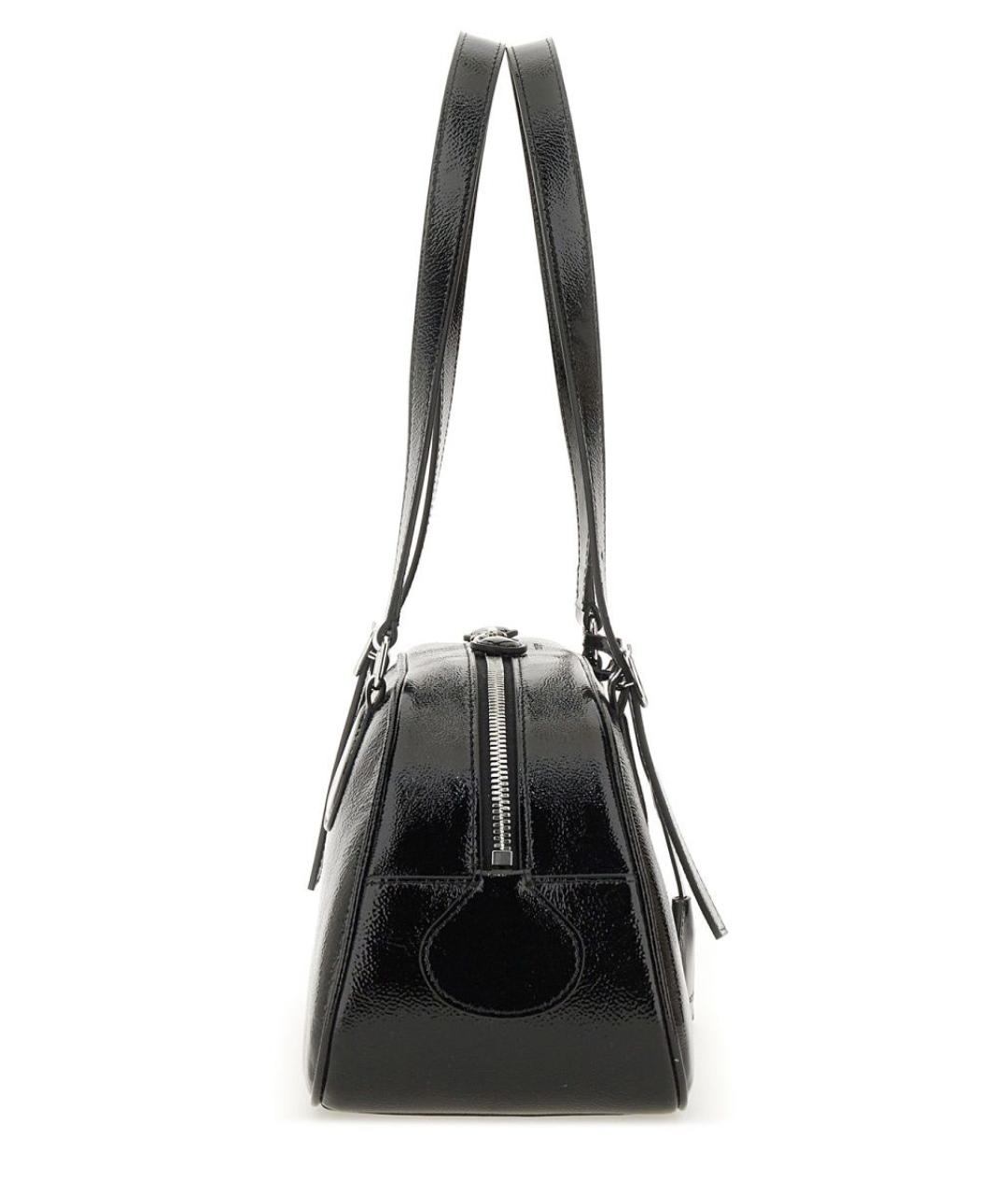 COURREGES Черная кожаная сумка через плечо, фото 3