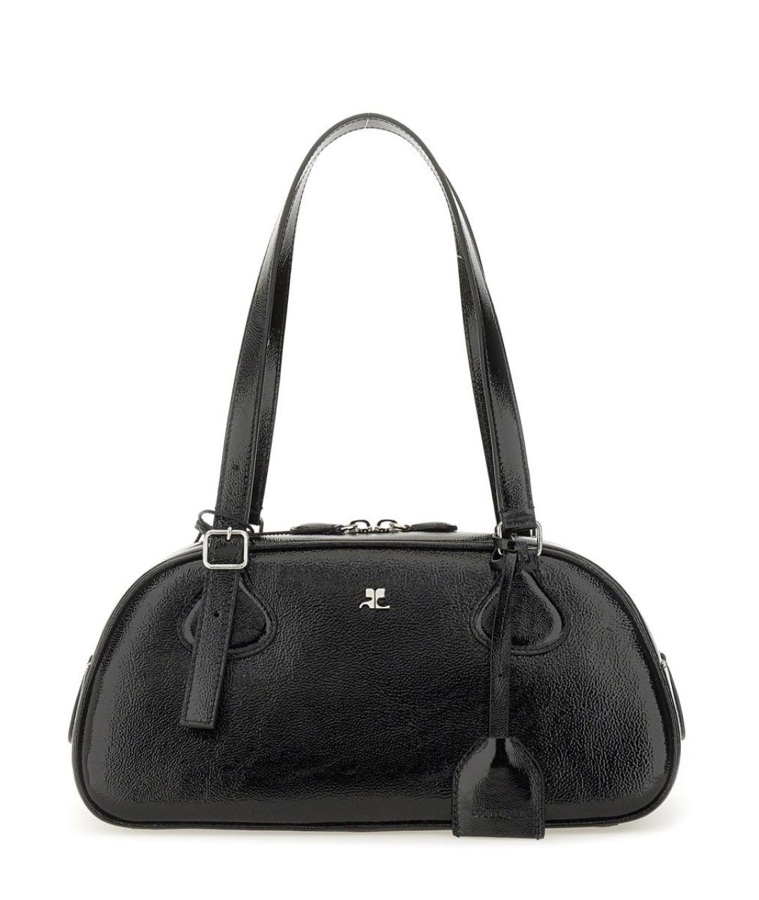 COURREGES Черная кожаная сумка через плечо, фото 1