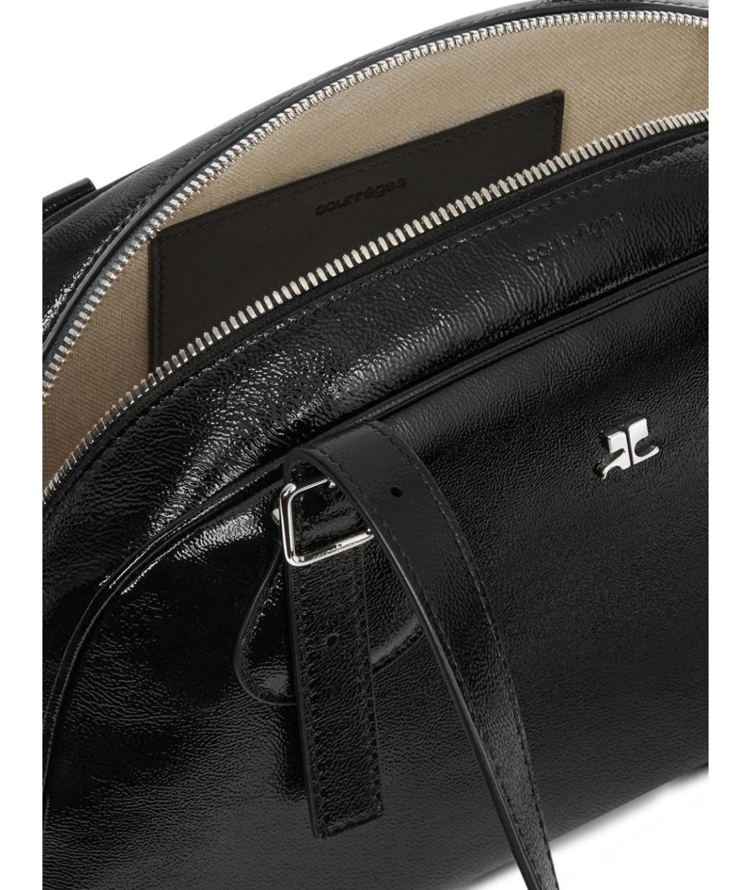 COURREGES Черная кожаная сумка через плечо, фото 5