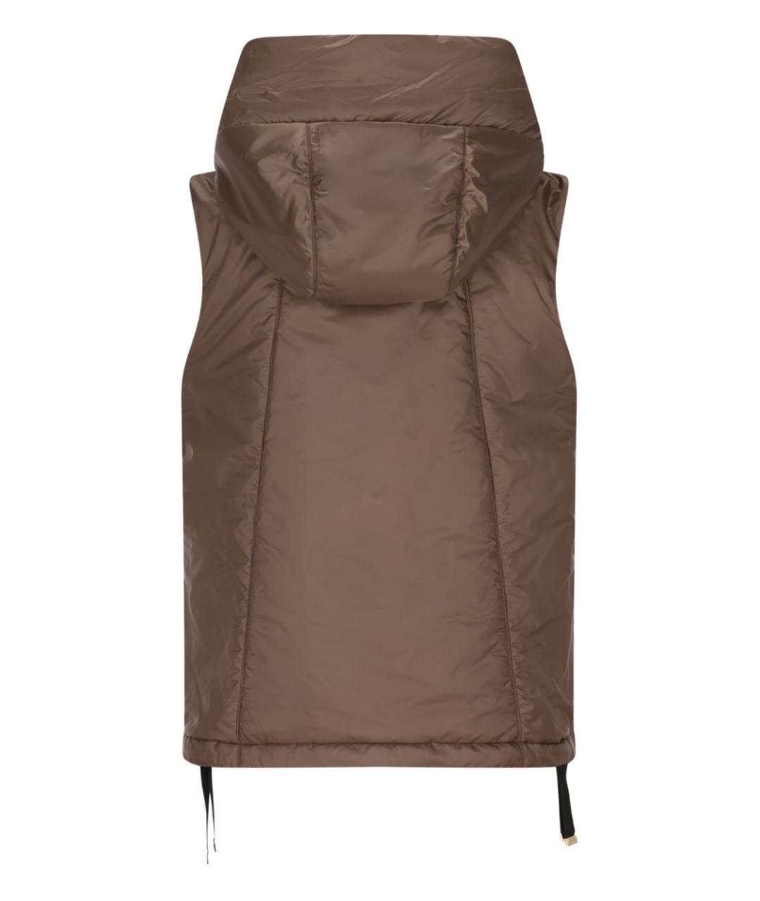 MAX MARA Коричневый полиэстеровый жилет, фото 2