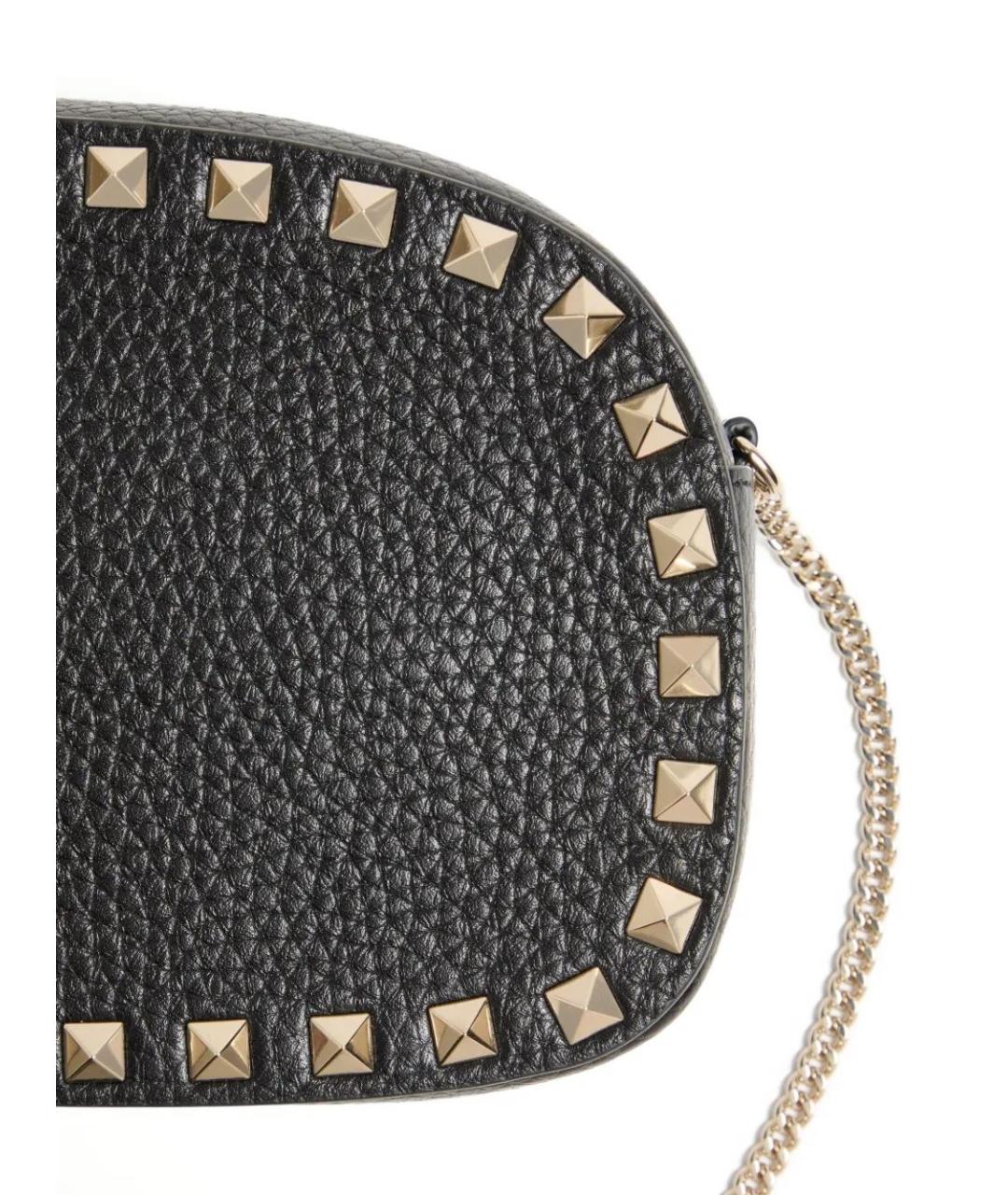 VALENTINO Черная кожаная сумка через плечо, фото 4