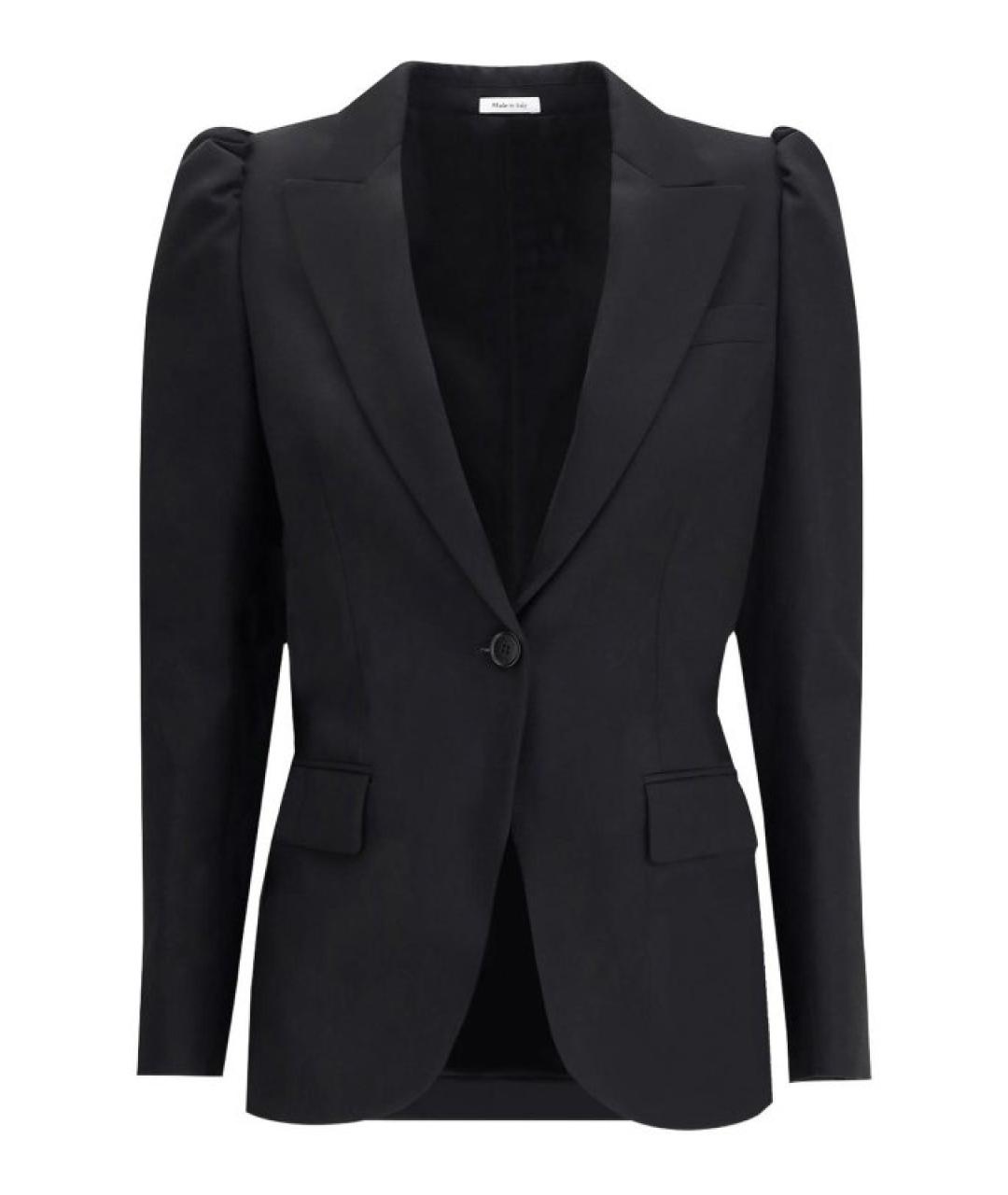 ALEXANDER MCQUEEN Черный шерстяной жакет/пиджак, фото 1