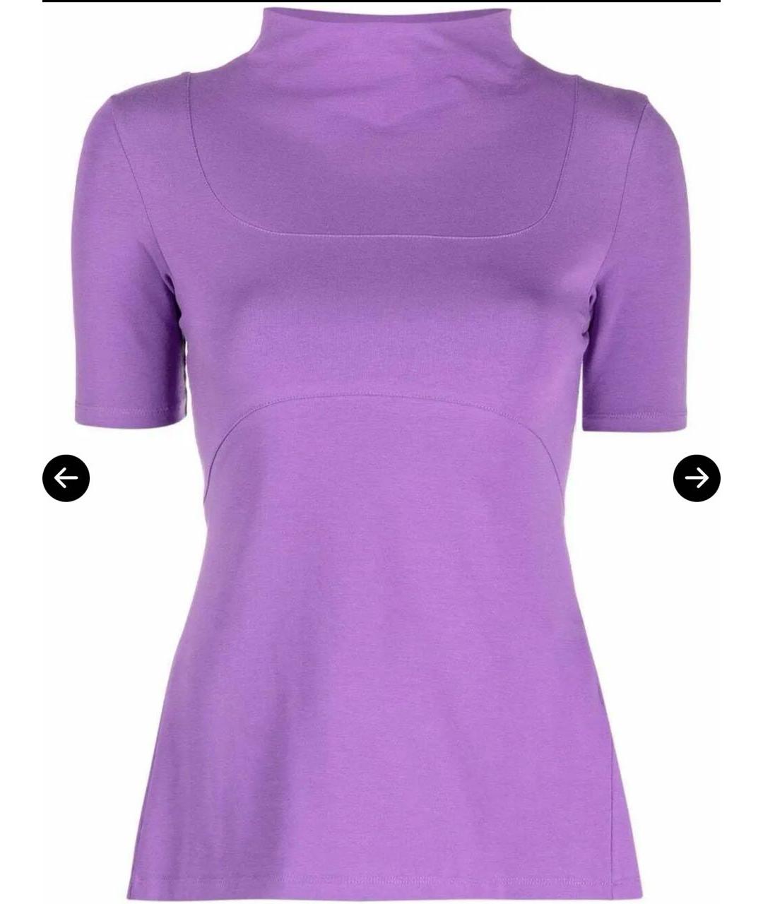 JACQUEMUS Фиолетовая хлопковая футболка, фото 3