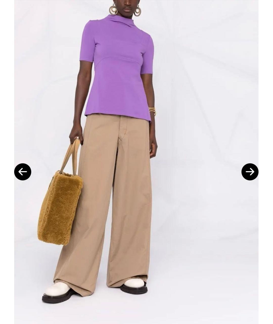 JACQUEMUS Фиолетовая хлопковая футболка, фото 6