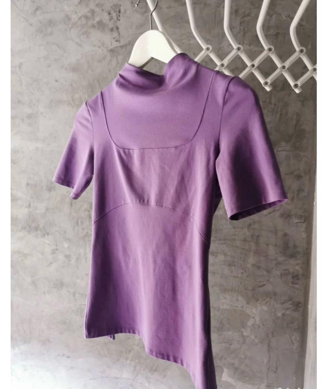 JACQUEMUS Фиолетовая хлопковая футболка, фото 2