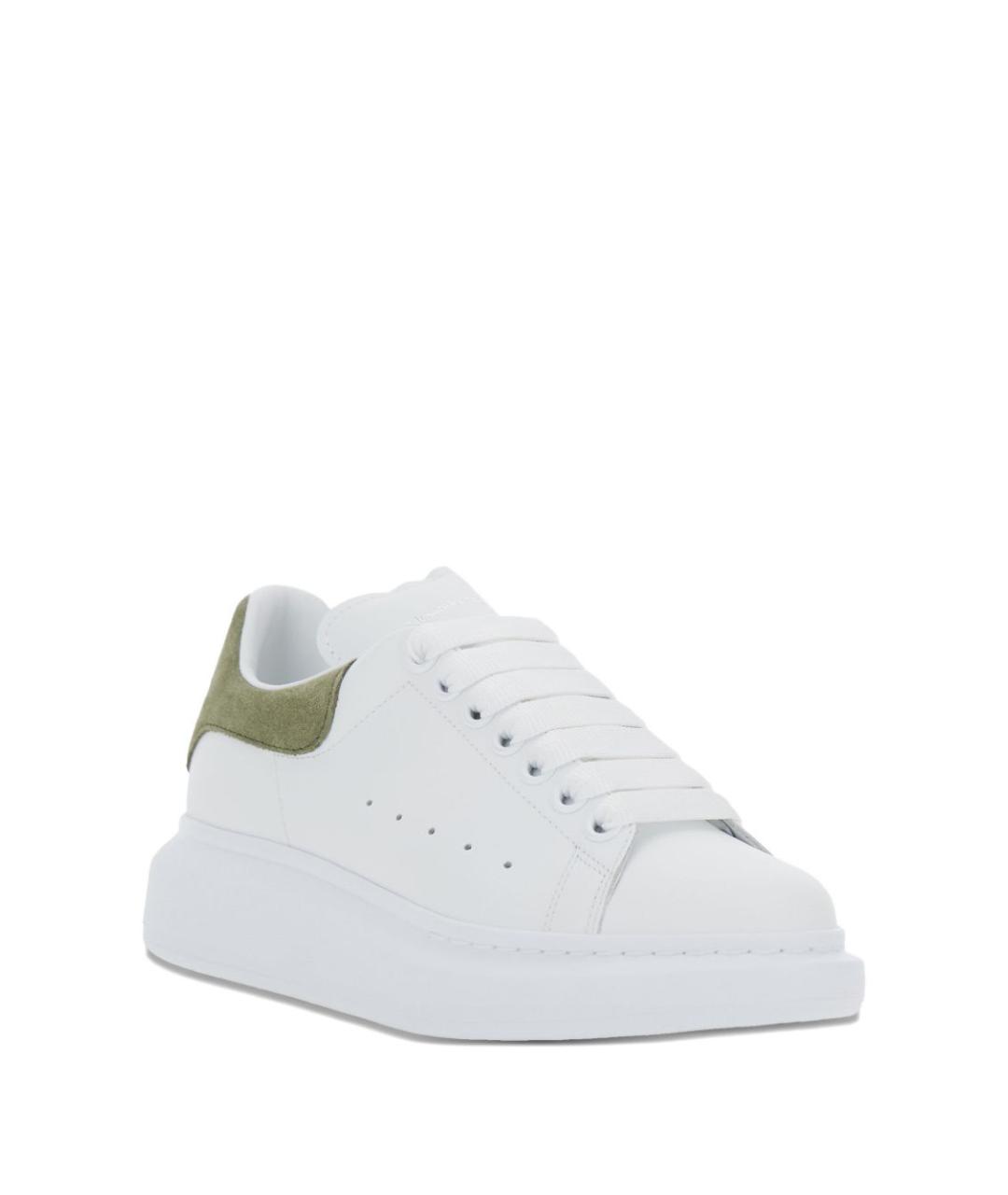 ALEXANDER MCQUEEN Белые кожаные кроссовки, фото 1