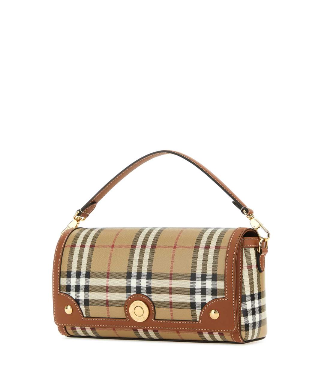 BURBERRY Коричневая сумка тоут из искусственной кожи, фото 2