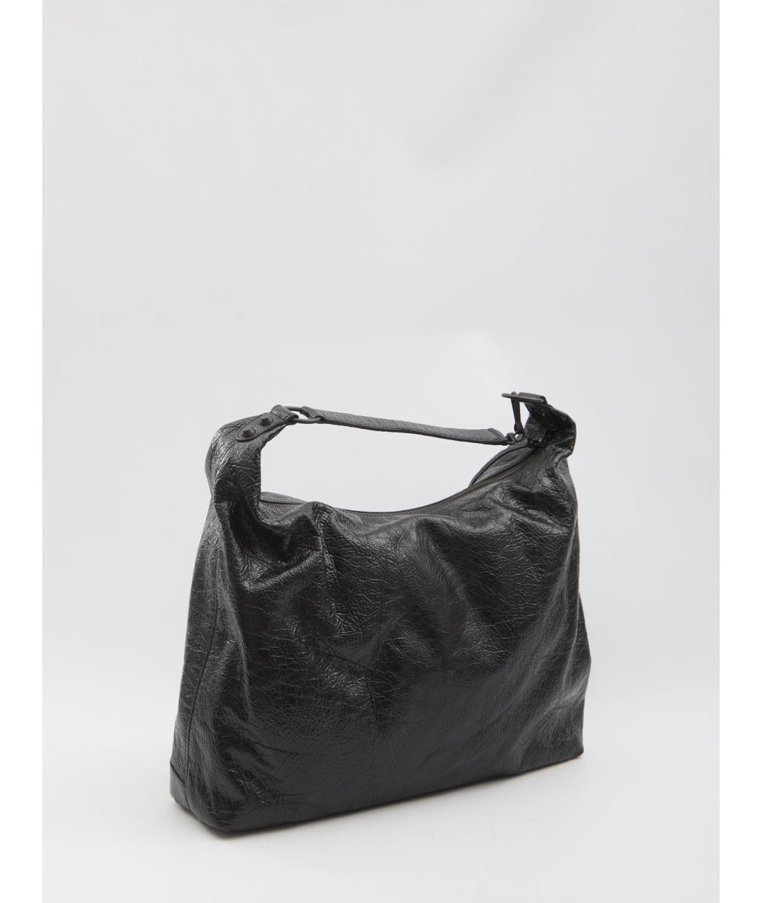 BALENCIAGA Черная кожаная сумка через плечо, фото 3