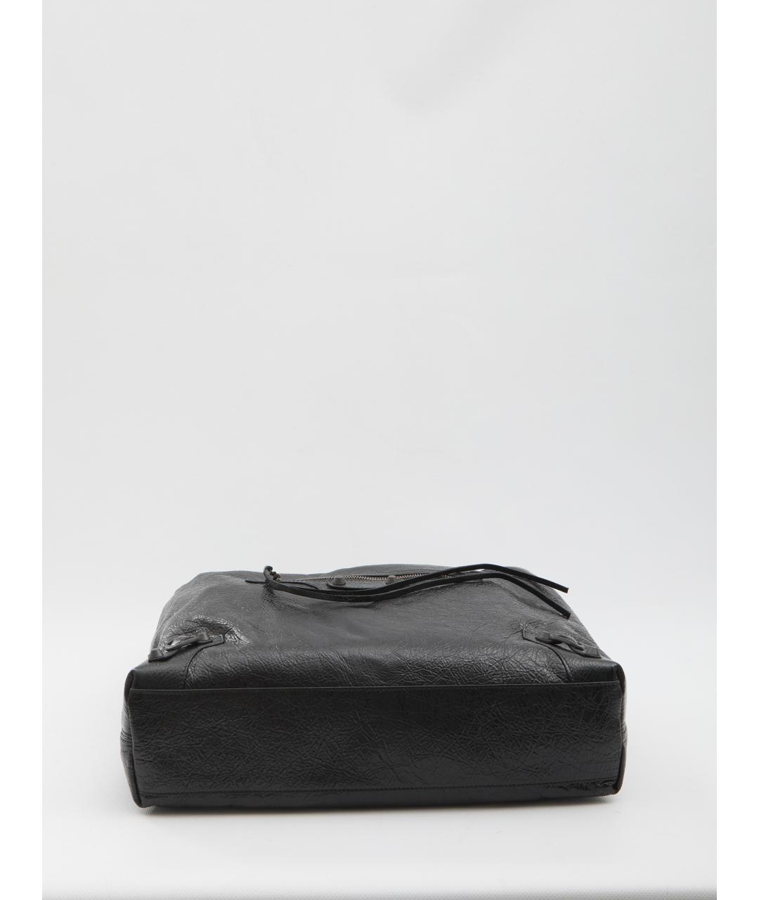 BALENCIAGA Черная кожаная сумка через плечо, фото 4