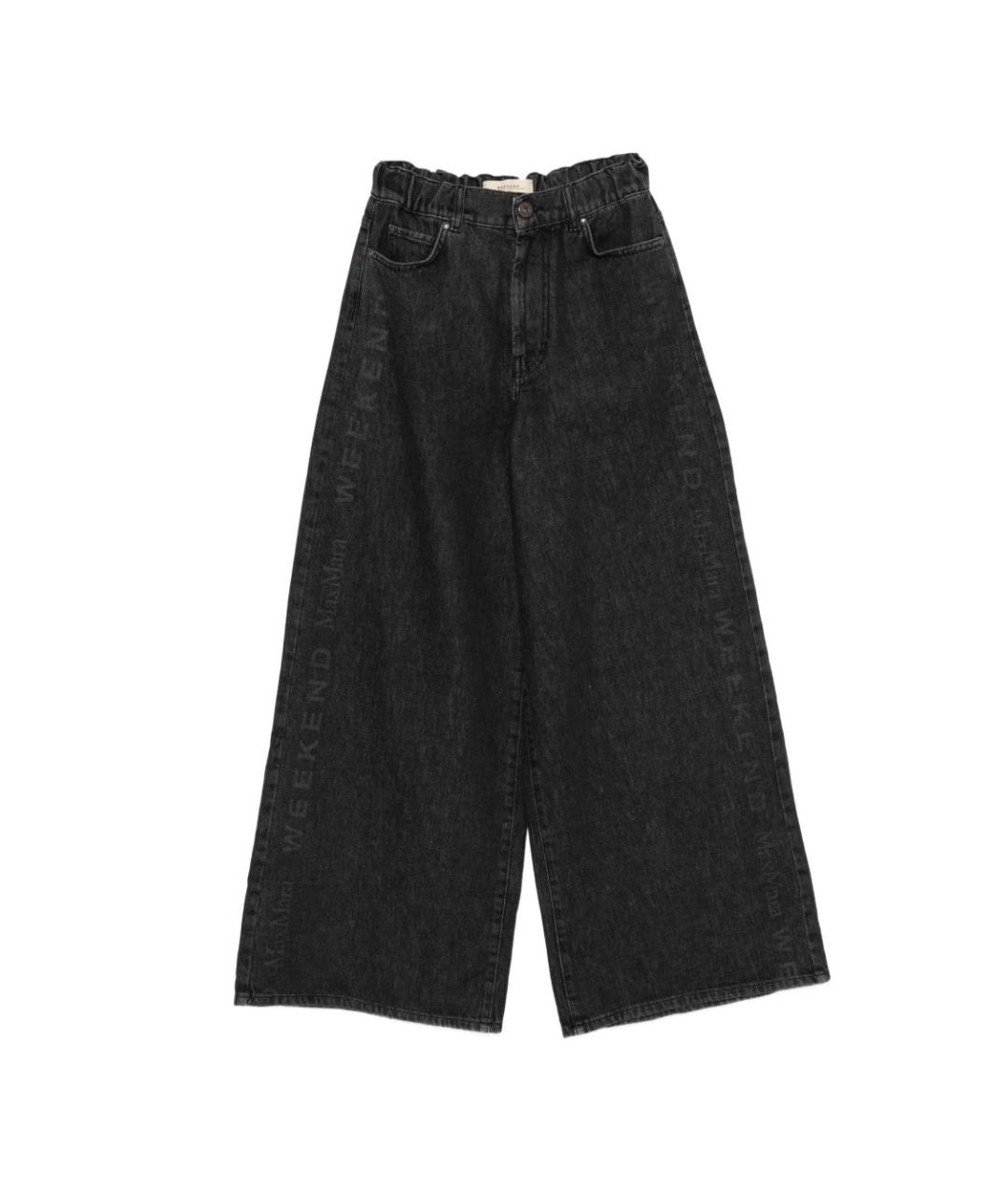 WEEKEND MAX MARA Черные хлопковые прямые джинсы, фото 1
