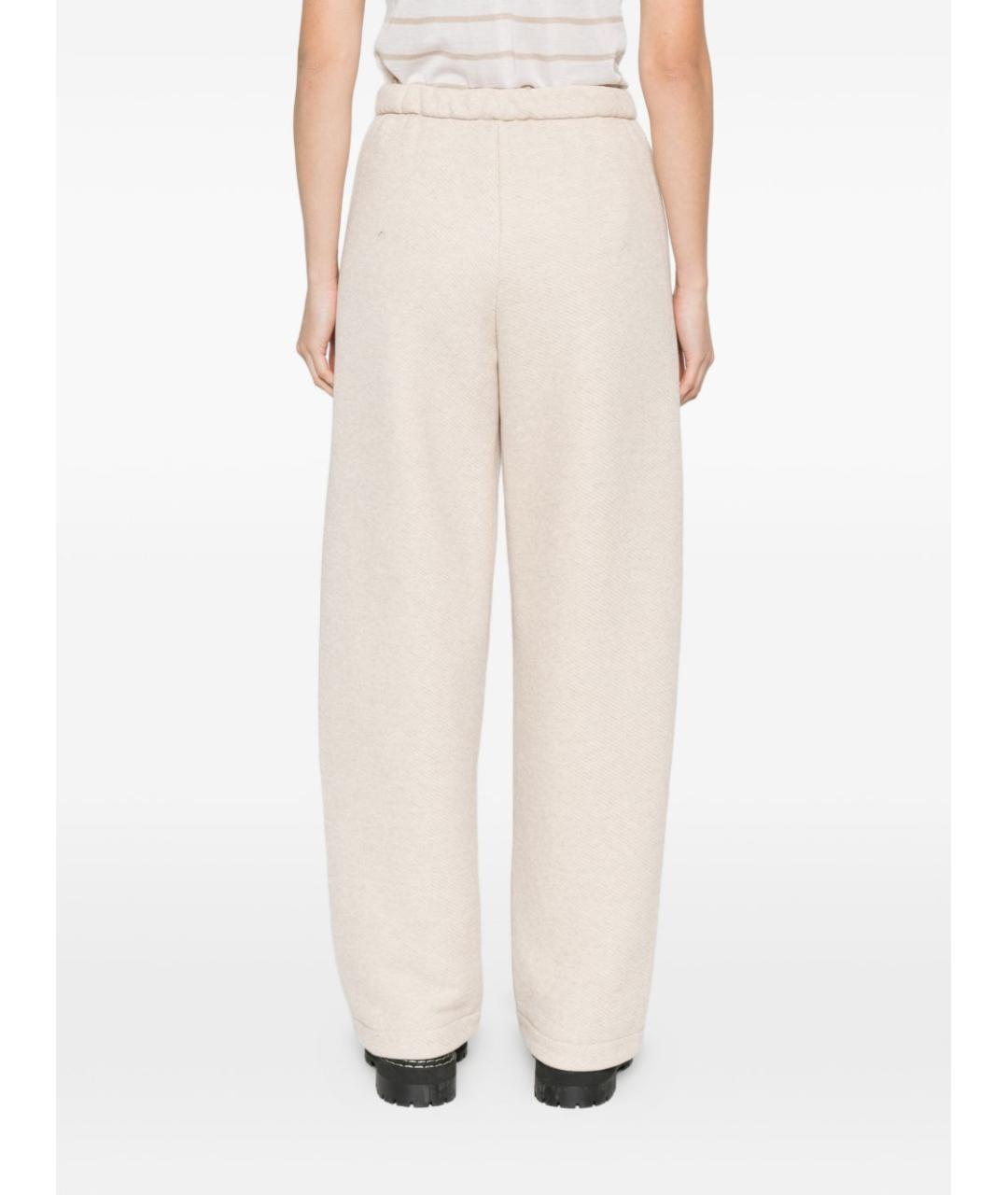 MAX MARA Белые хлопковые прямые брюки, фото 5