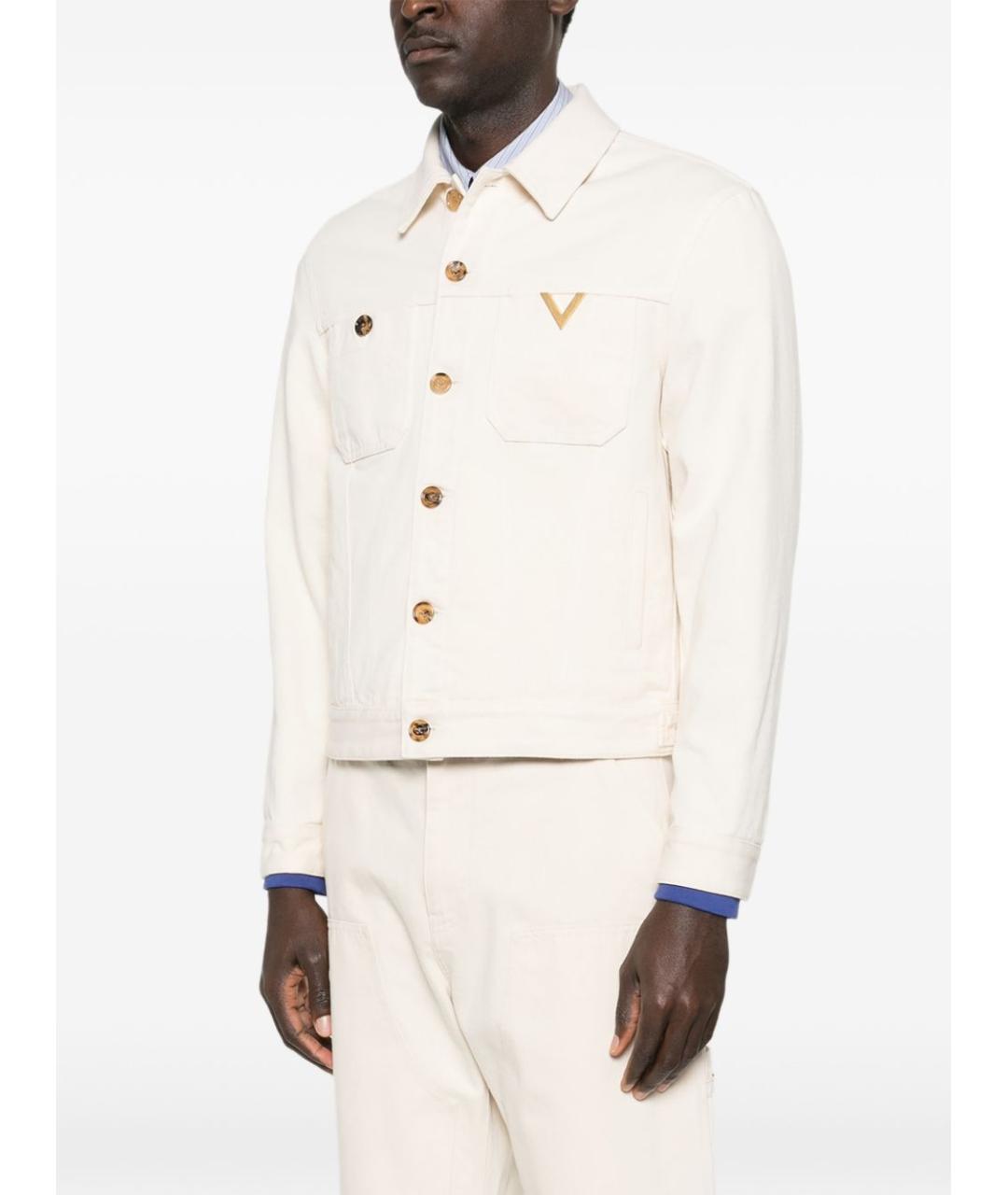 VALENTINO Бежевая хлопковая куртка, фото 4