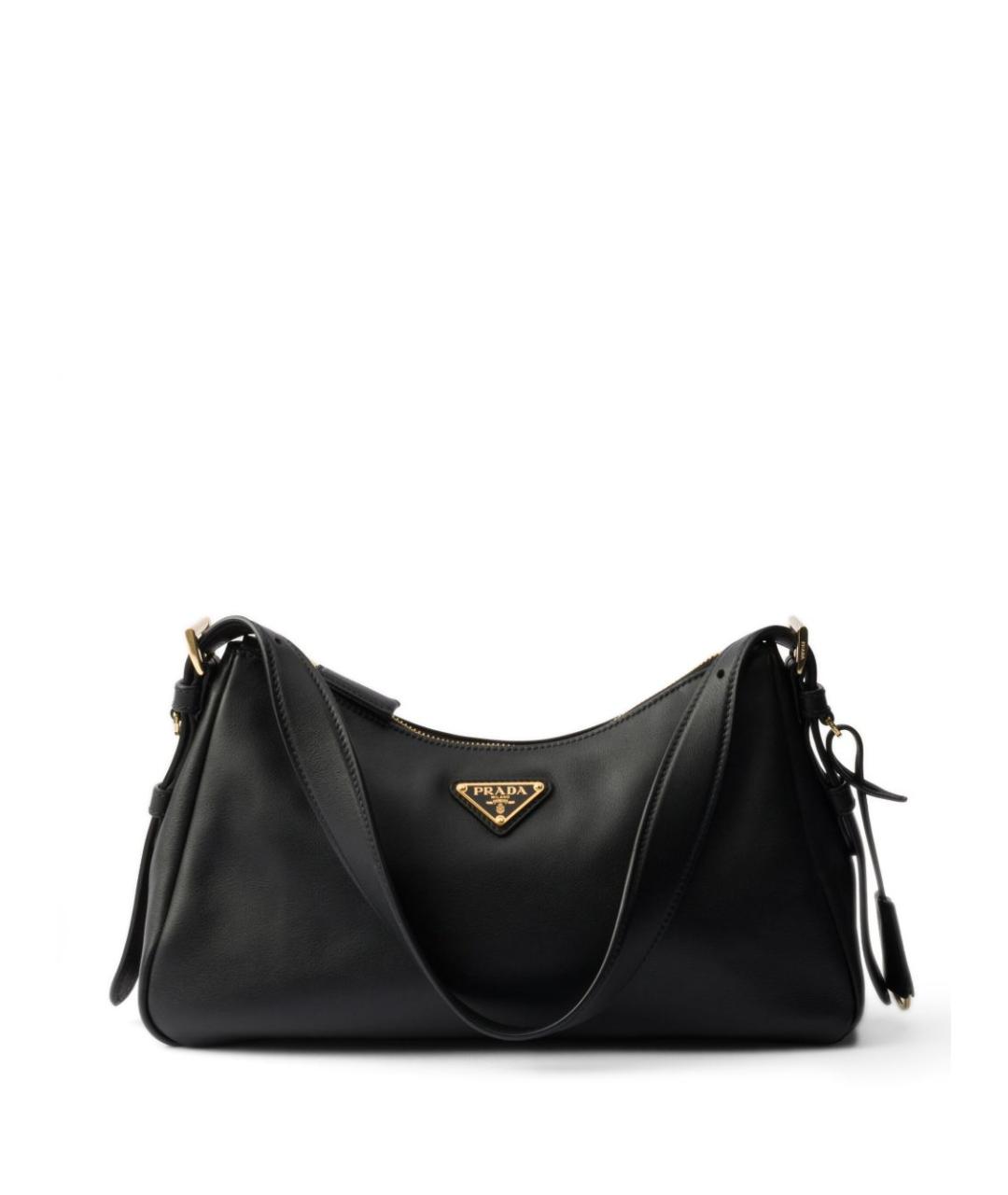 PRADA Черная кожаная сумка через плечо, фото 1