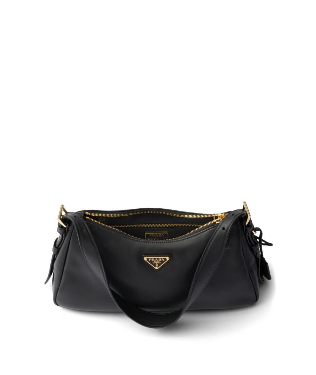 PRADA Черная кожаная сумка через плечо, фото 3