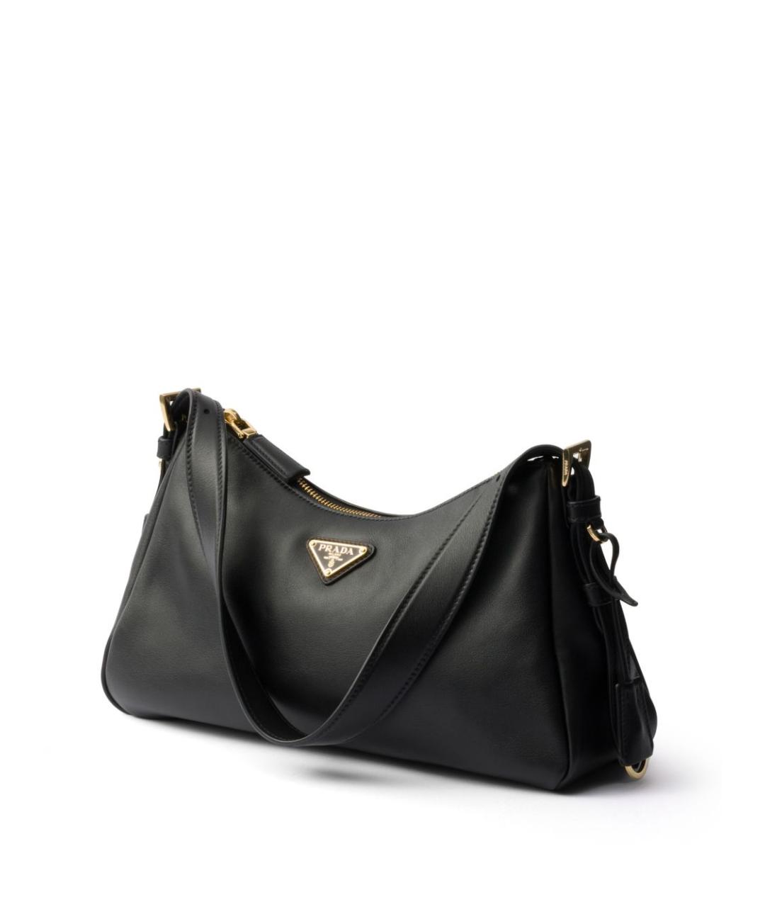 PRADA Черная кожаная сумка через плечо, фото 4