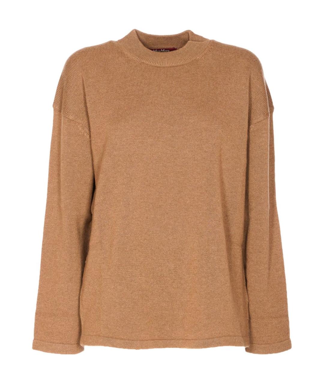 MAX MARA Коричневый кашемировый джемпер / свитер, фото 1