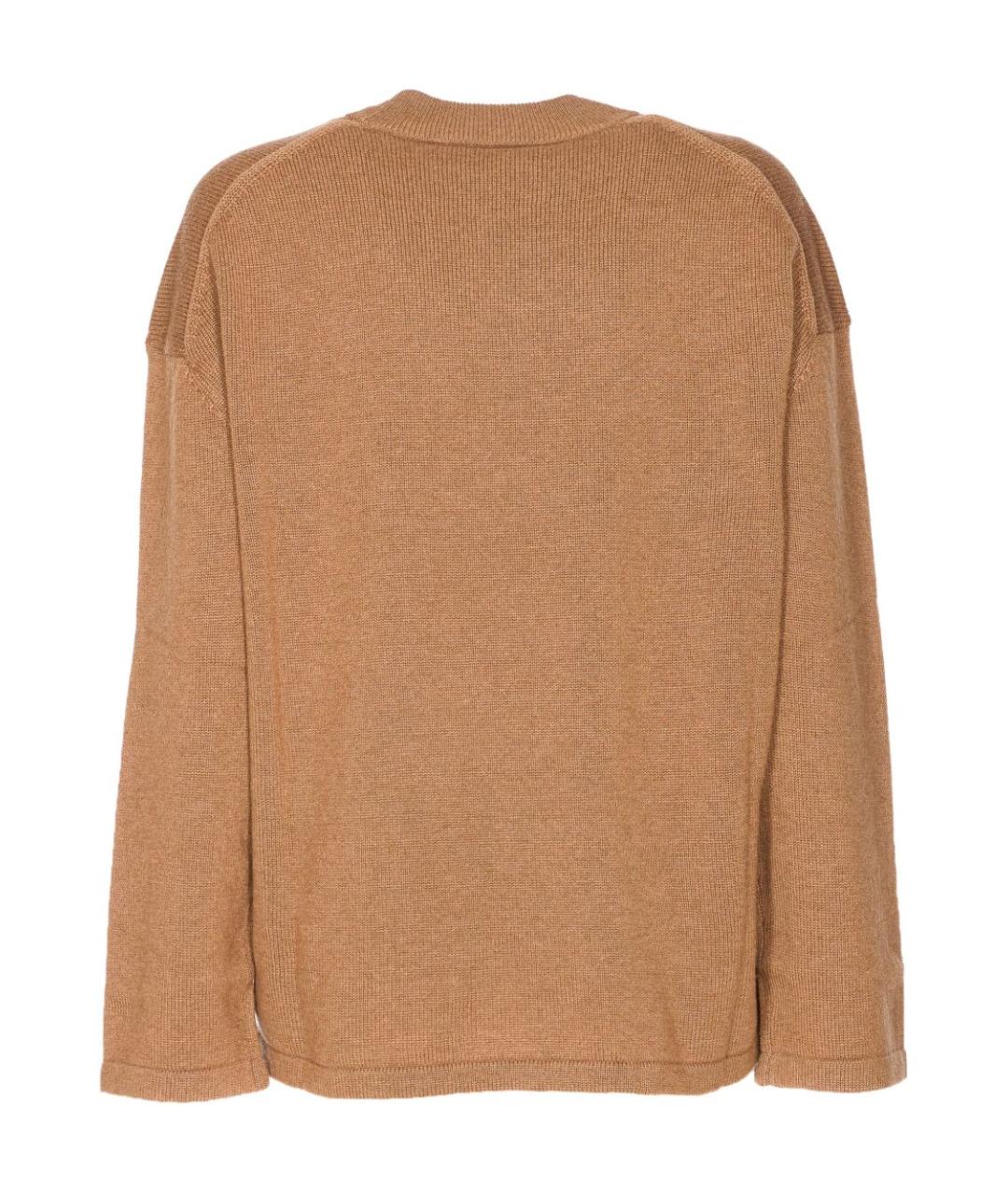 MAX MARA Коричневый кашемировый джемпер / свитер, фото 2