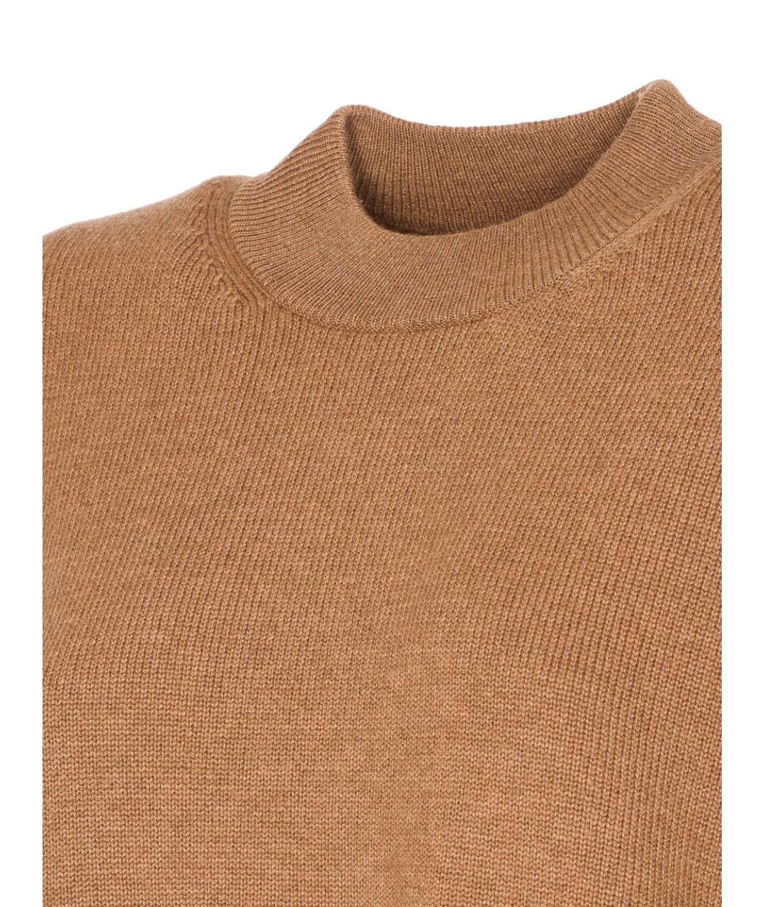 MAX MARA Коричневый кашемировый джемпер / свитер, фото 3