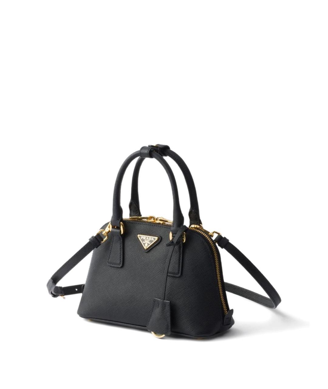 PRADA Черная кожаная сумка тоут, фото 4