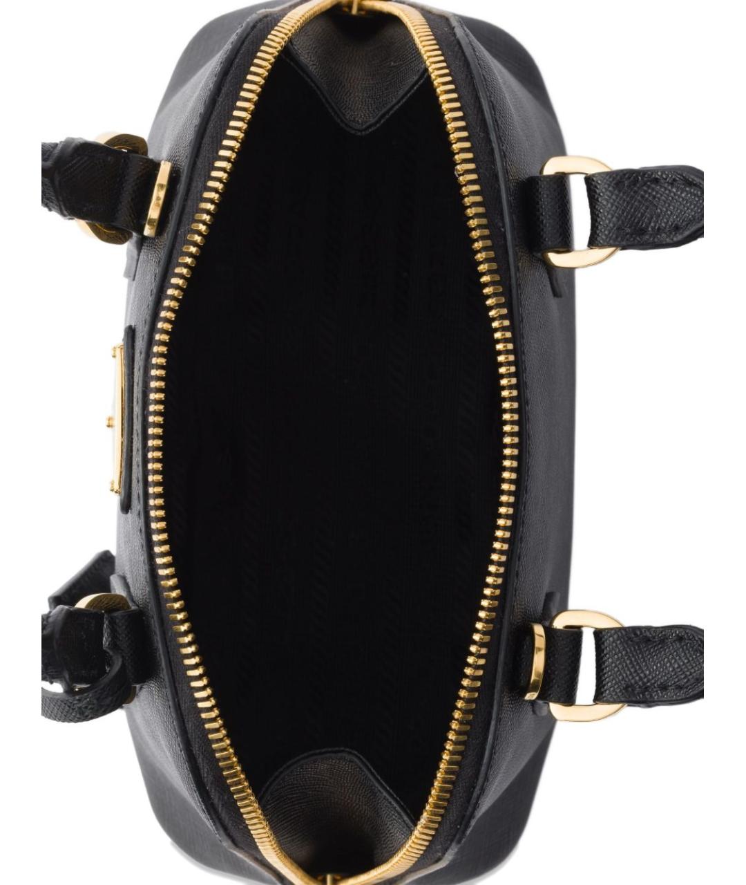 PRADA Черная кожаная сумка тоут, фото 3