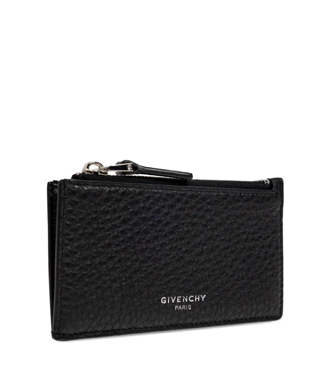 GIVENCHY Черный кожаный кошелек, фото 2