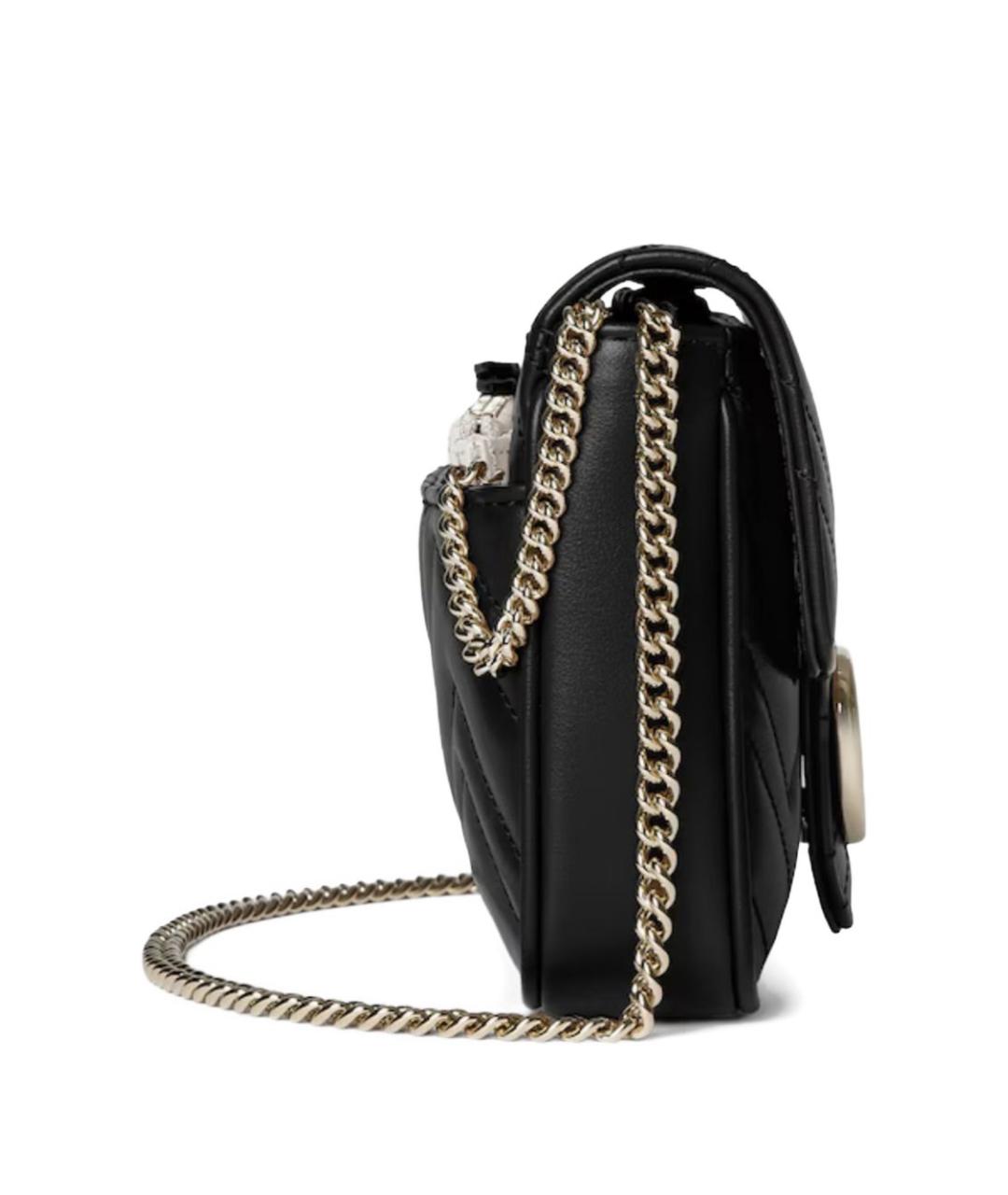 GUCCI Черная кожаная сумка через плечо, фото 4