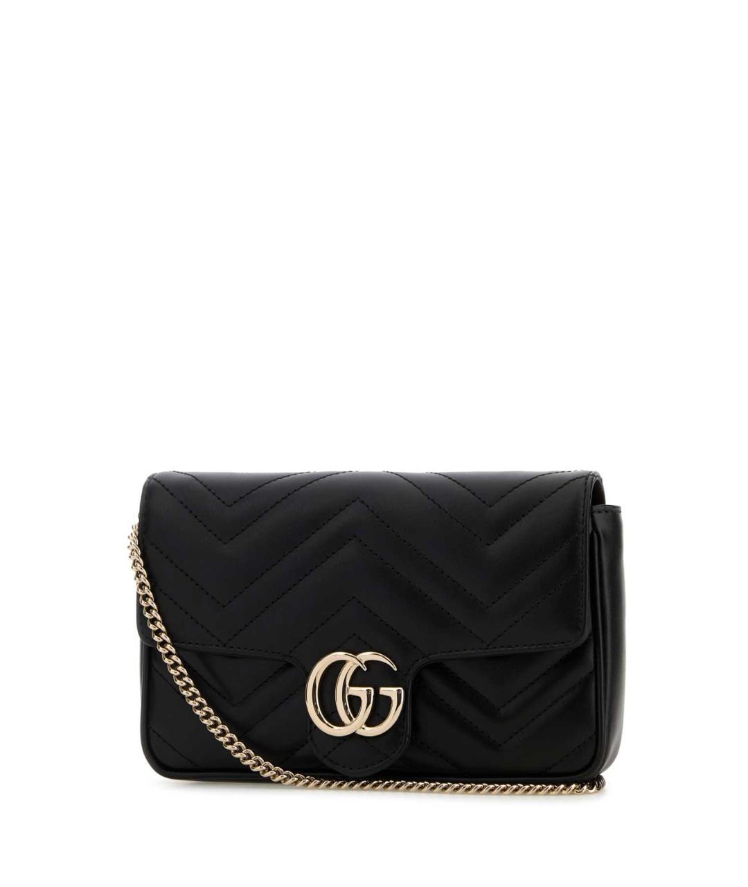 GUCCI Черная кожаная сумка через плечо, фото 2