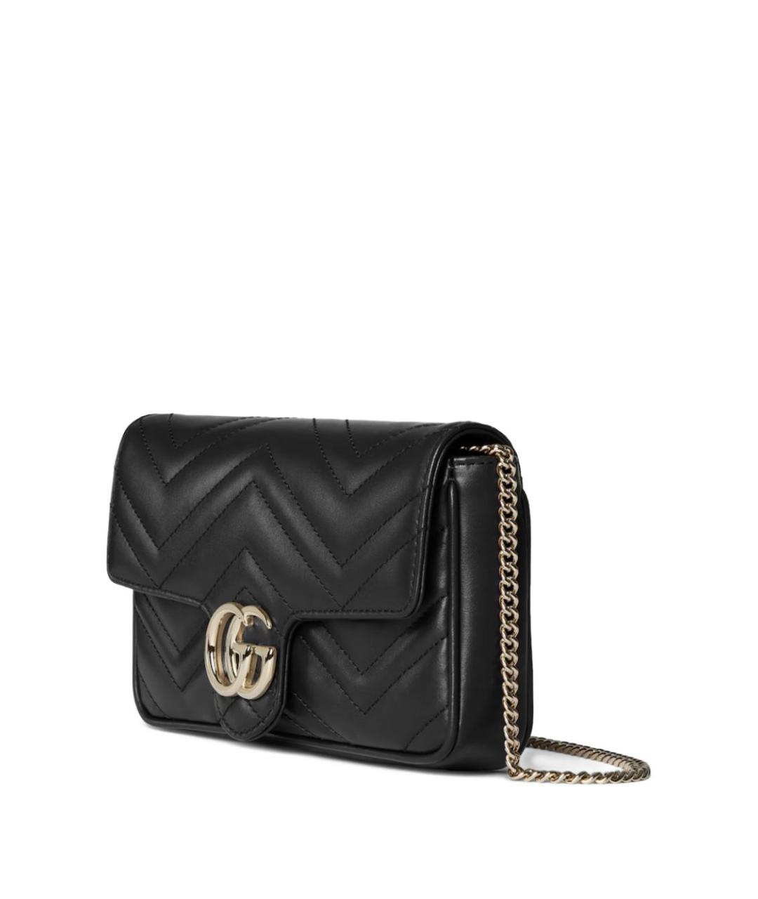 GUCCI Черная кожаная сумка через плечо, фото 3