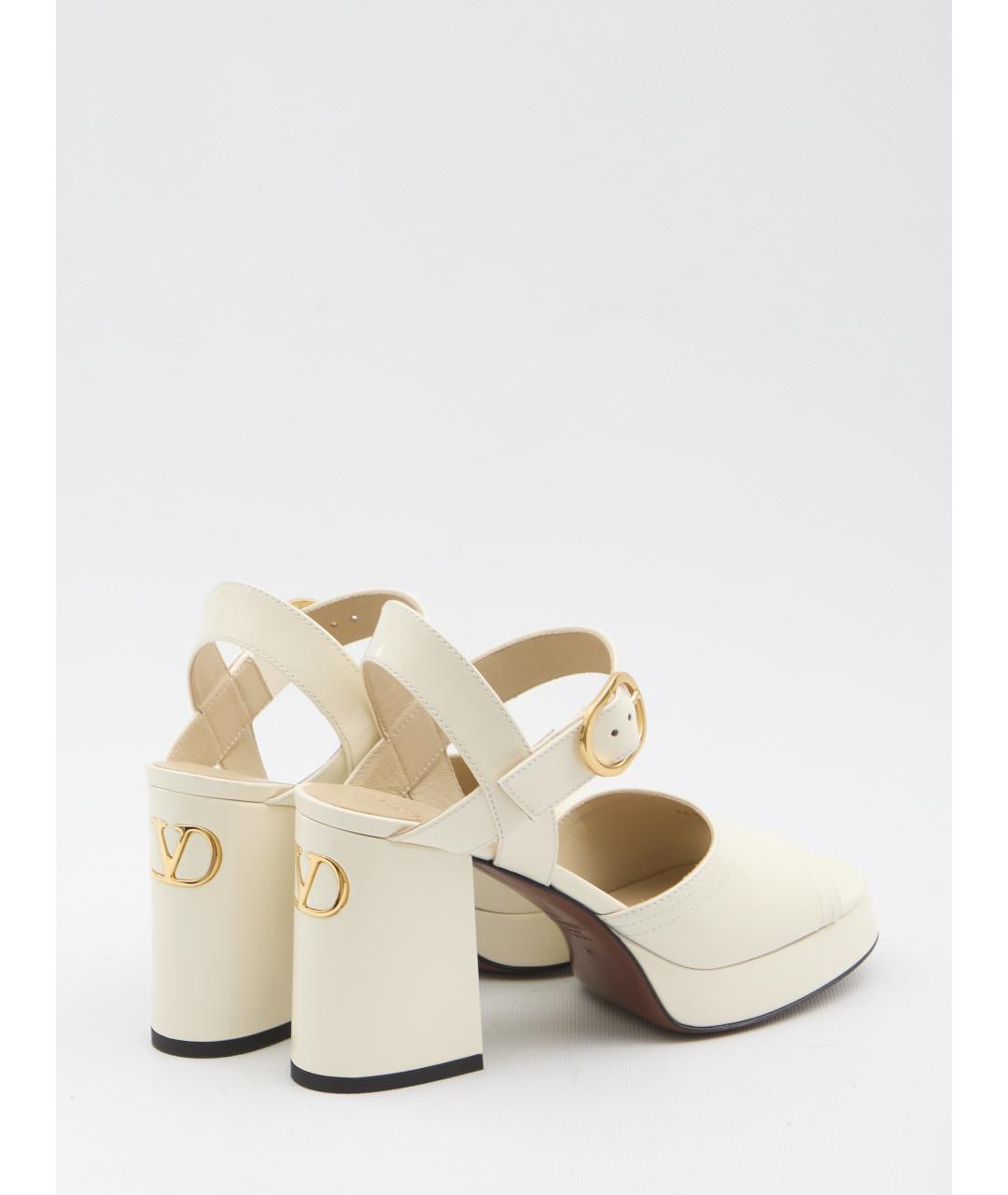 VALENTINO Белые кожаные сандалии, фото 3