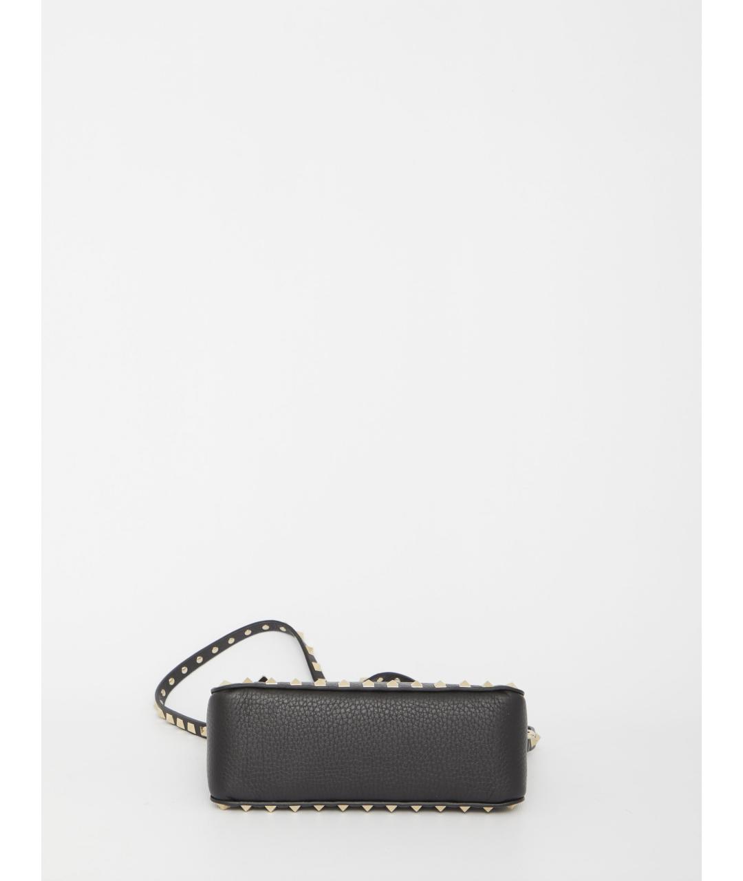 VALENTINO Черная кожаная сумка с короткими ручками, фото 3