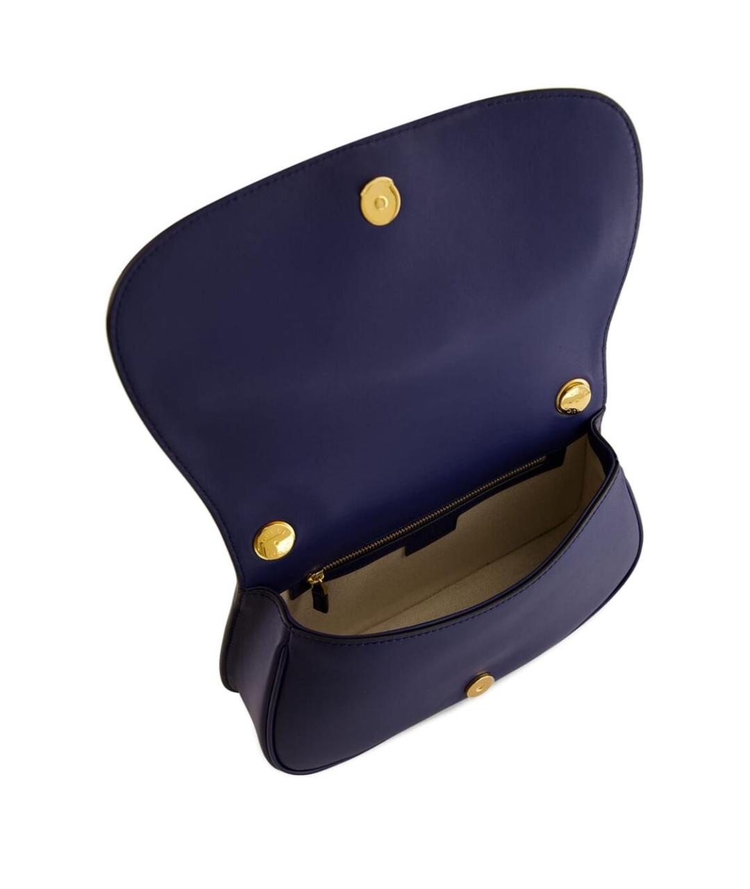 GUCCI Синяя кожаная сумка через плечо, фото 3