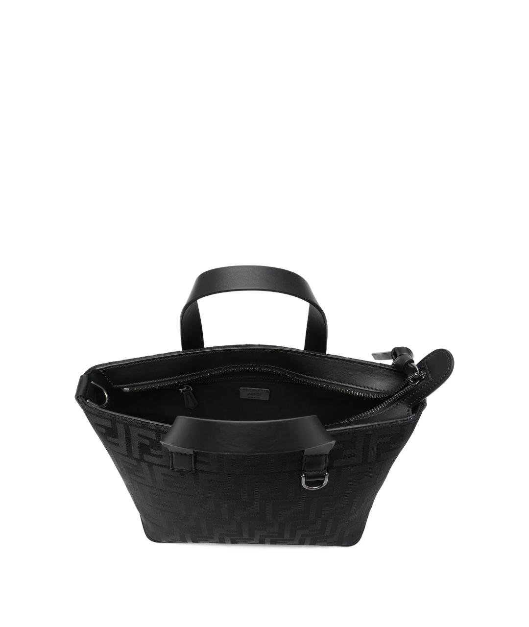 FENDI Черная сумка тоут, фото 5