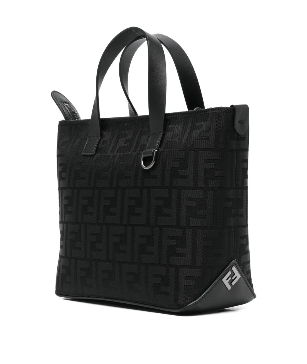 FENDI Черная сумка тоут, фото 3