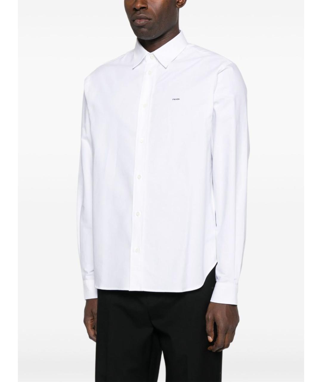 PRADA Белая хлопковая кэжуал рубашка, фото 5