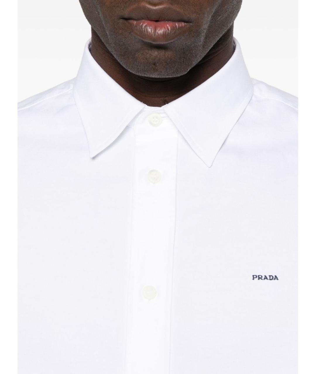 PRADA Белая хлопковая кэжуал рубашка, фото 3
