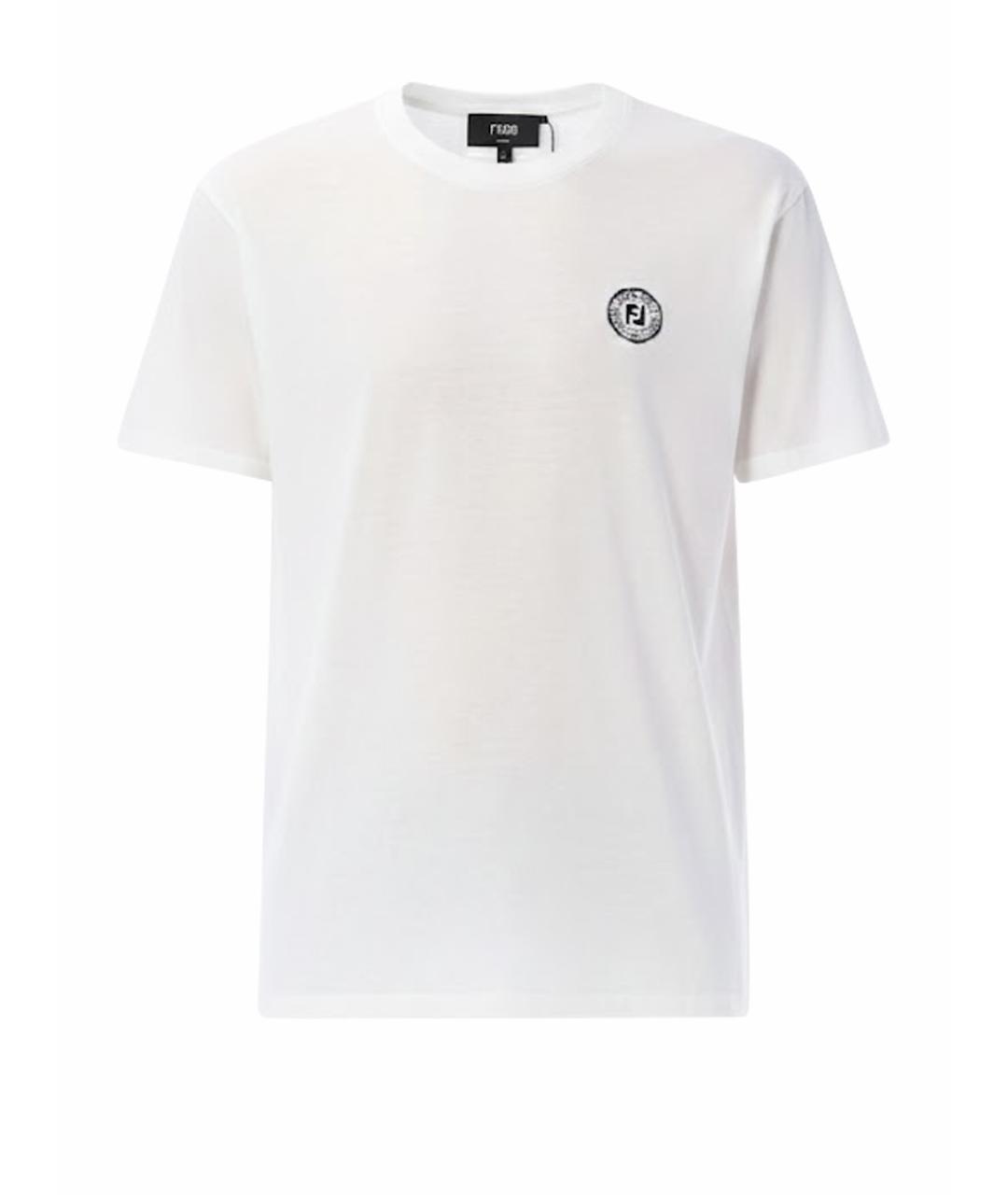 FENDI Белая хлопковая футболка, фото 1